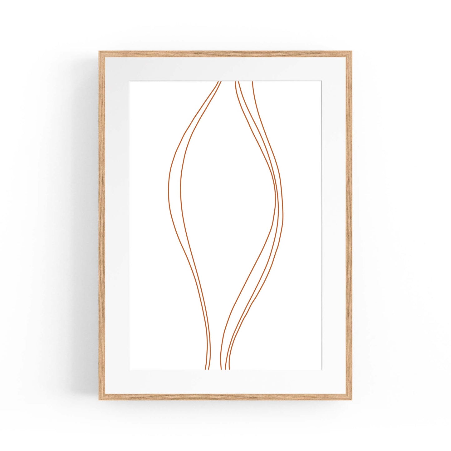 Minimal Waves Line Abstract Wall Art #1 - The Affordable Art Company