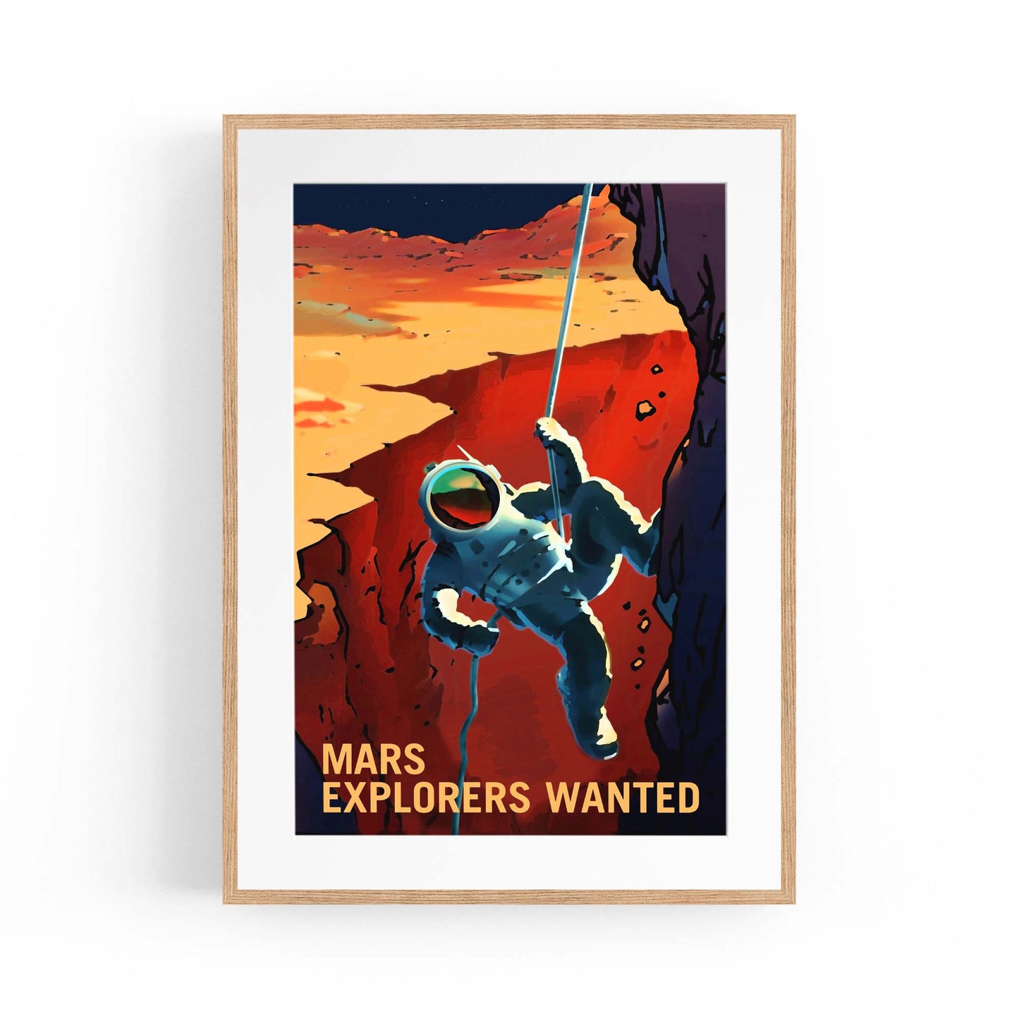 Retro Mars Explorers Wanted NASA Space Wall Art - The Affordable Art Company