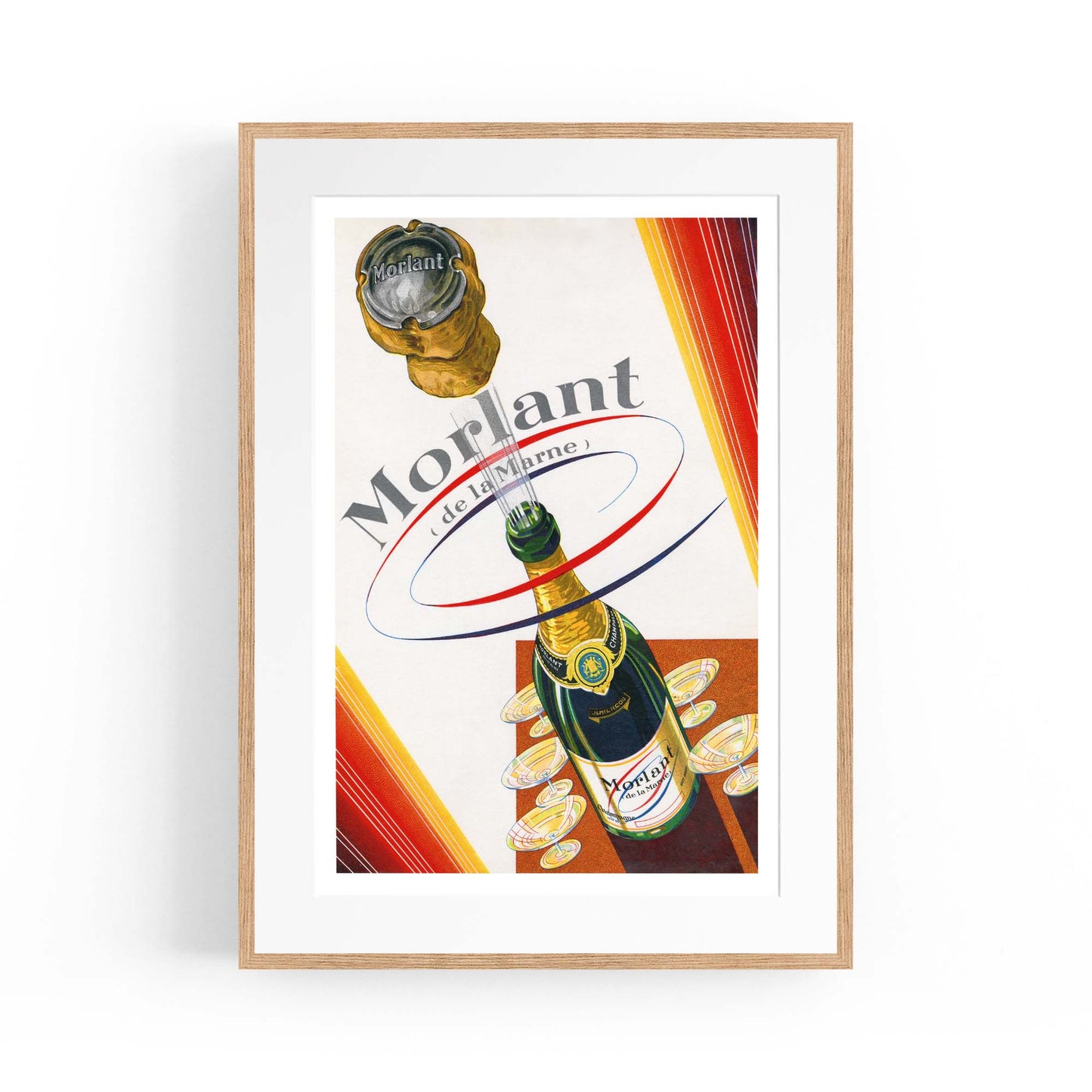 Morlant Champagne Vintage Drinks Advert Wall Art - The Affordable Art Company
