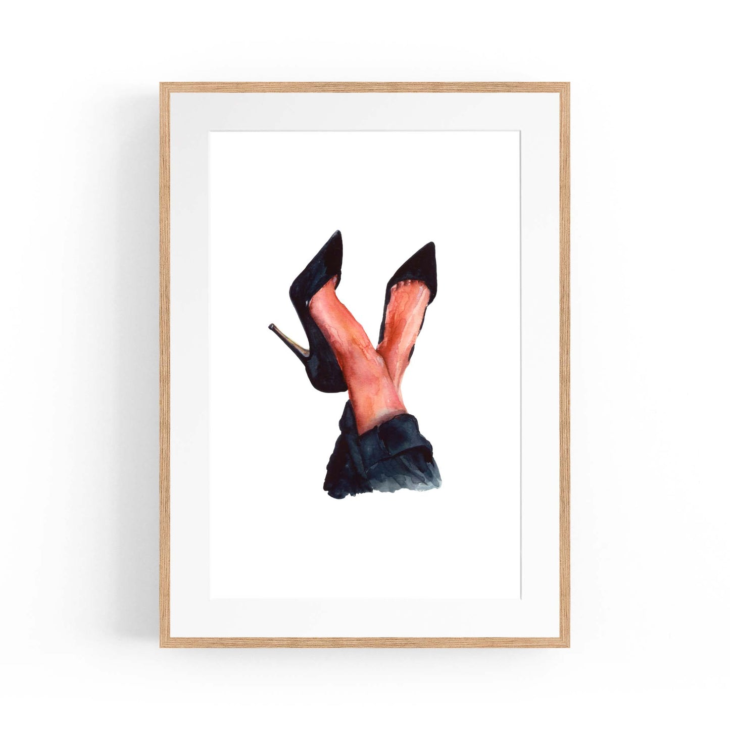 Cute Black Heels Fashion Girls Bedroom Wall Art #3 - The Affordable Art Company