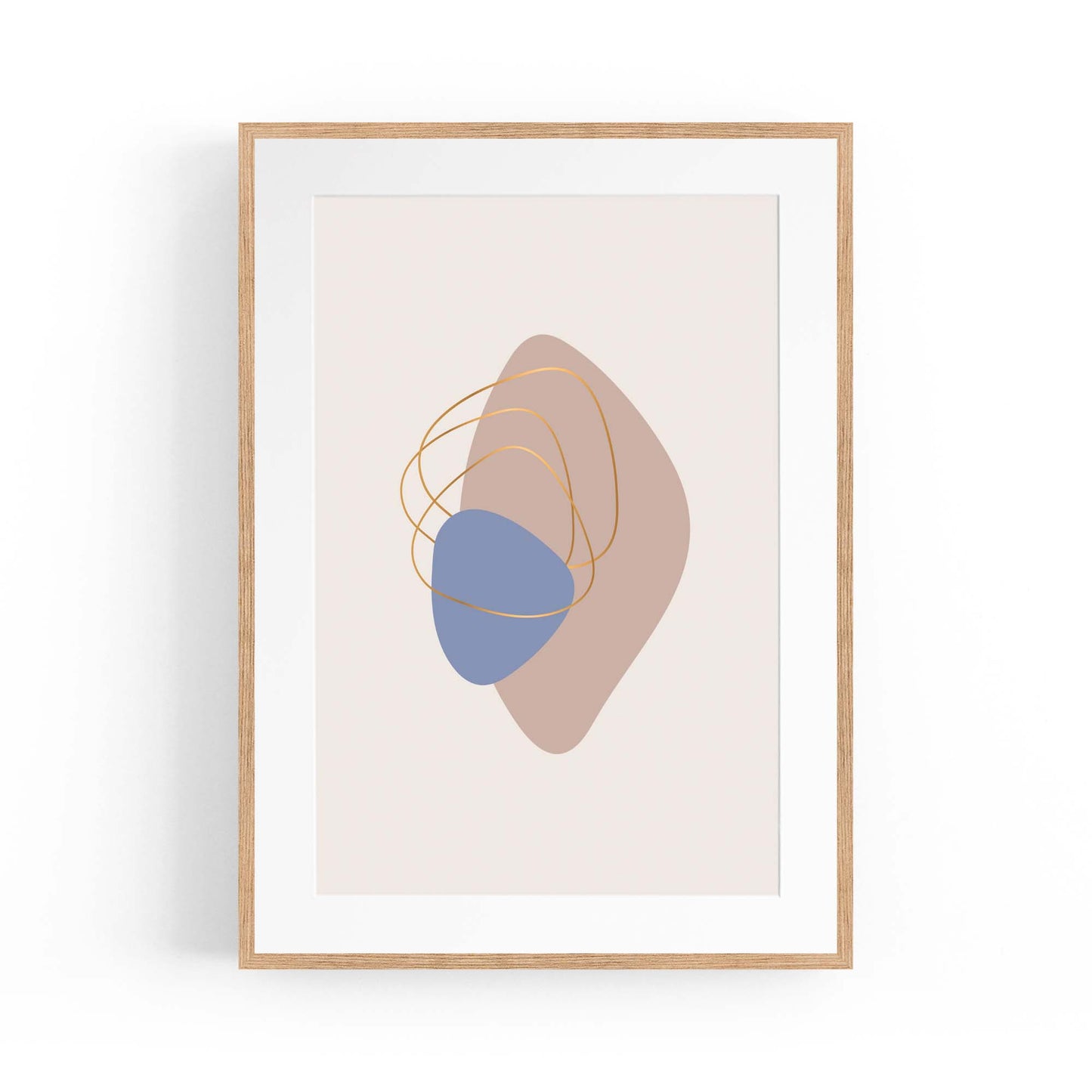 Pale Abstract Shapes Wall Art #5 - The Affordable Art Company