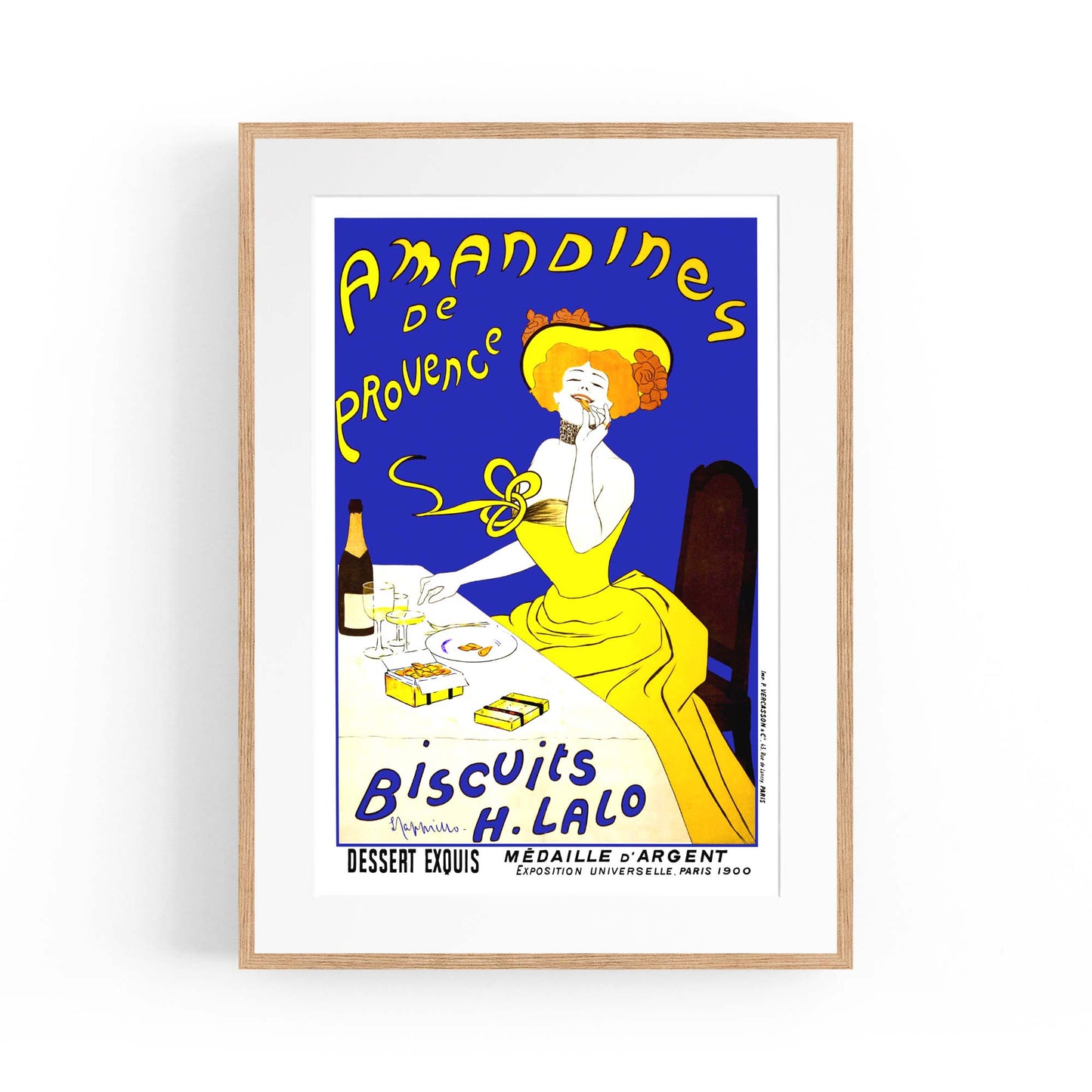 French Amandines Vintage Advert Cafe Wall Art - The Affordable Art Company