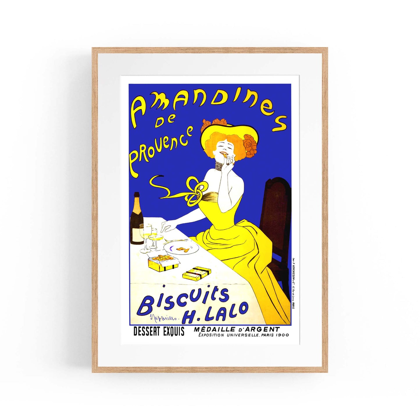 French Amandines Vintage Advert Cafe Wall Art - The Affordable Art Company