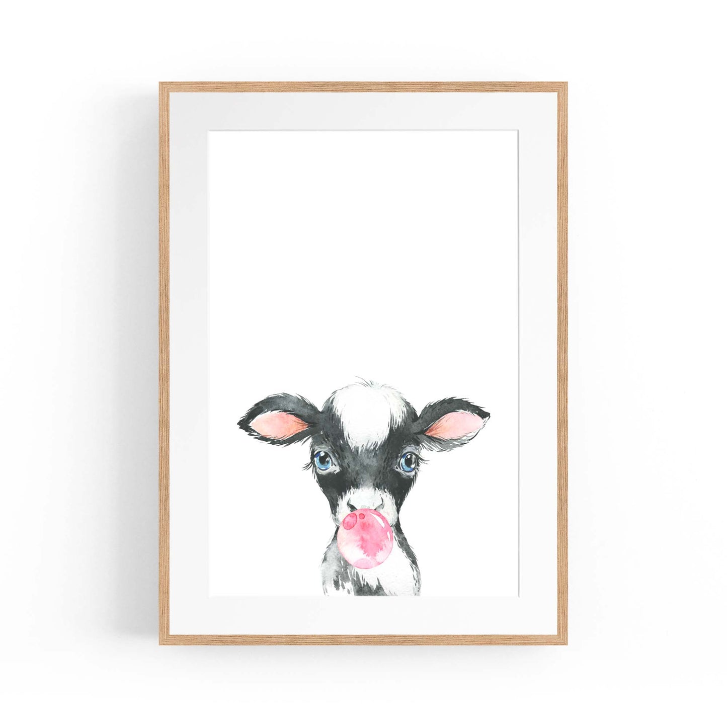 Cute Baby Cow Nursery Animal Gift Wall Art #3 - The Affordable Art Company