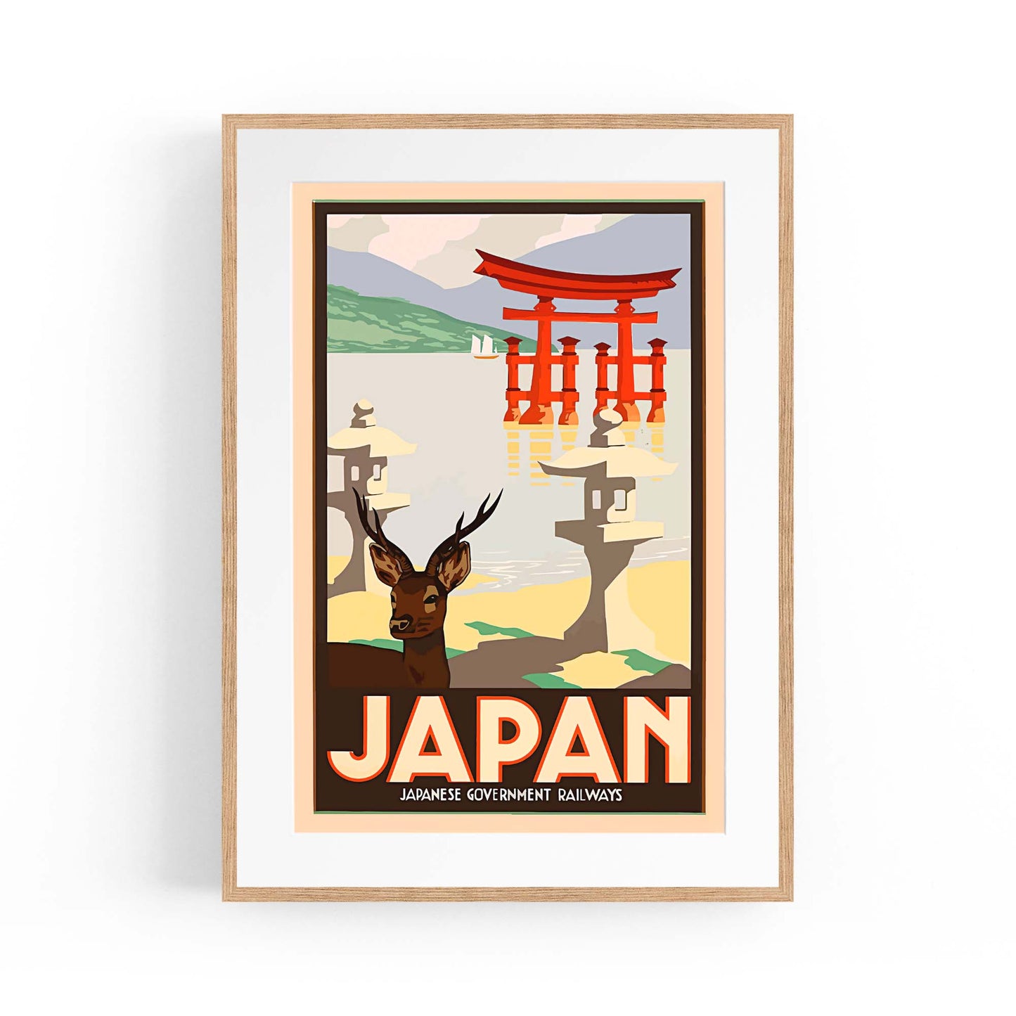 Vintage Japan Travel Advert Wall Art - The Affordable Art Company