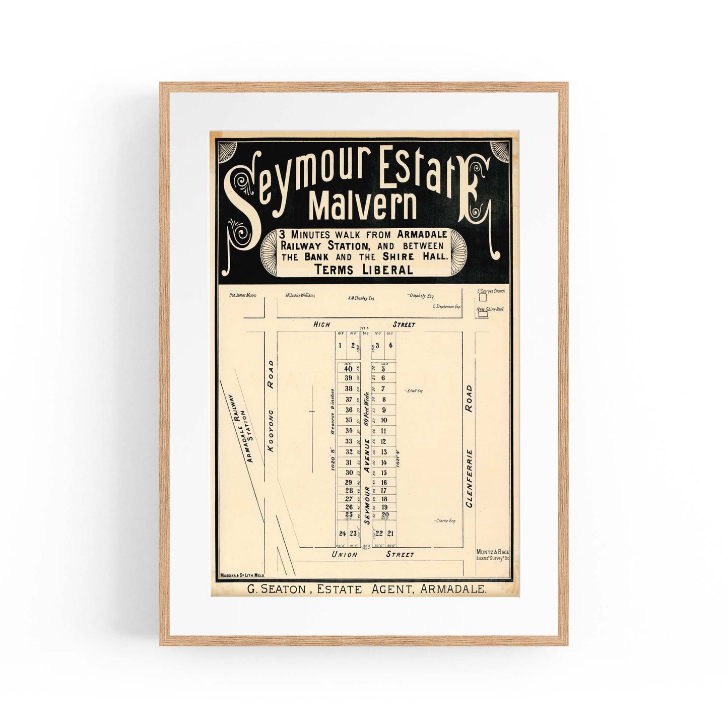Malvern Melbourne Vintage Real Estate Advert Art #6 - The Affordable Art Company