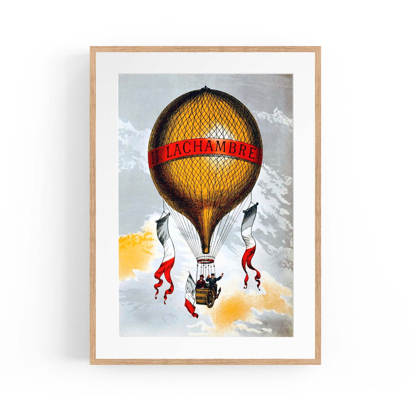 H Chambre Balloon Vintage Advert Wall Art - The Affordable Art Company