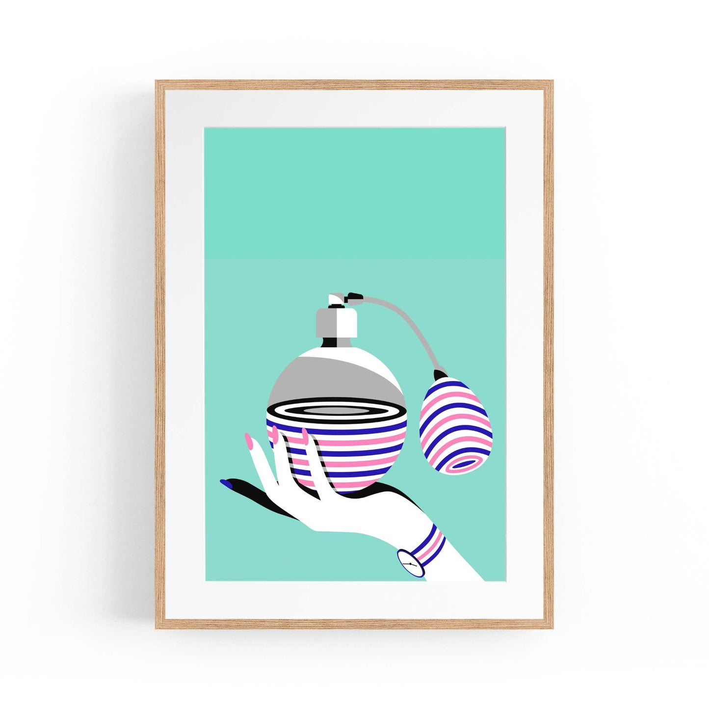 Retro Perfume Bottle Fashion Bedroom Wall Art #2 - The Affordable Art Company