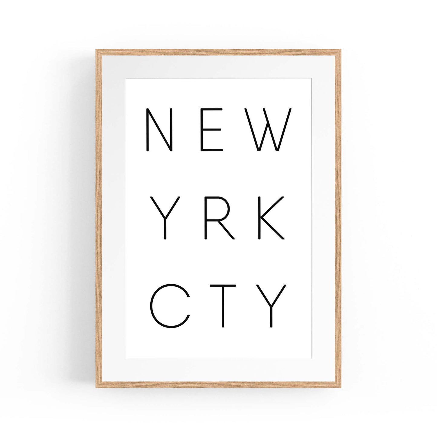 New York City Minimal YRK Artwork Wall Art - The Affordable Art Company