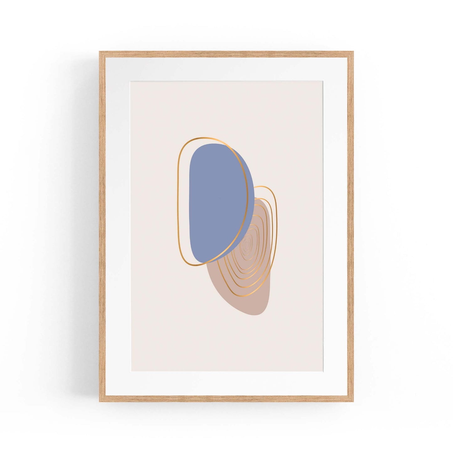 Pale Abstract Shapes Wall Art #6 - The Affordable Art Company