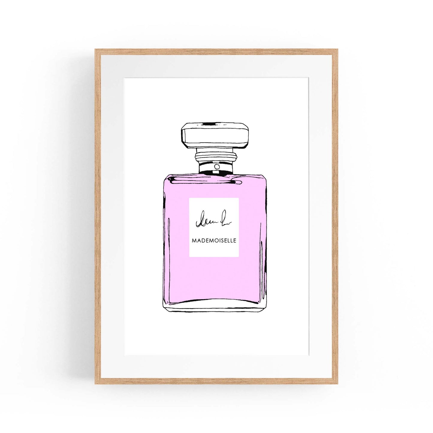 Violet Minimal Perfume Bottle Fashion Wall Art - The Affordable Art Company