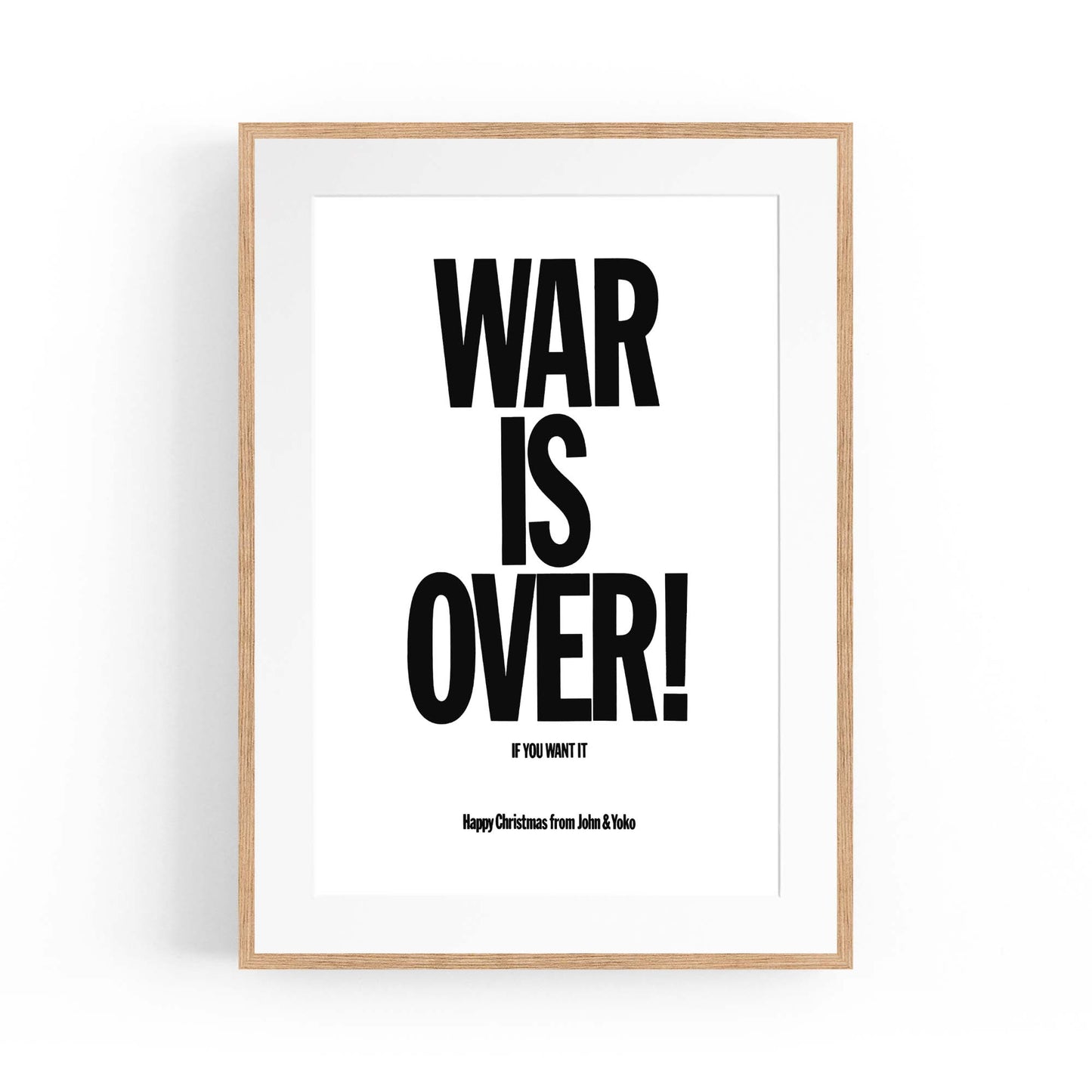 War Is Over "Christmas" John Lennon Beatles Art - The Affordable Art Company