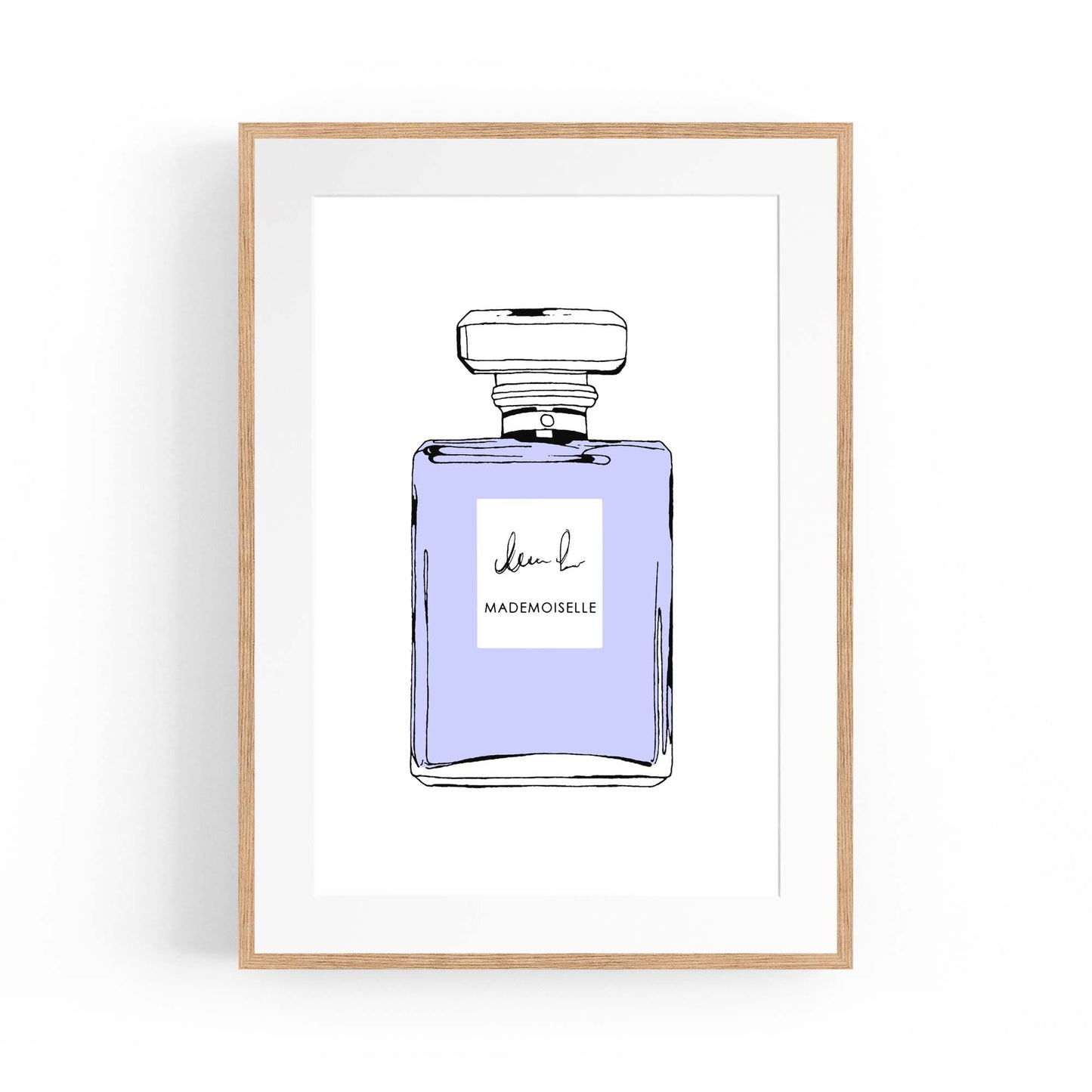 Purple Minimal Perfume Bottle Fashion Wall Art - The Affordable Art Company