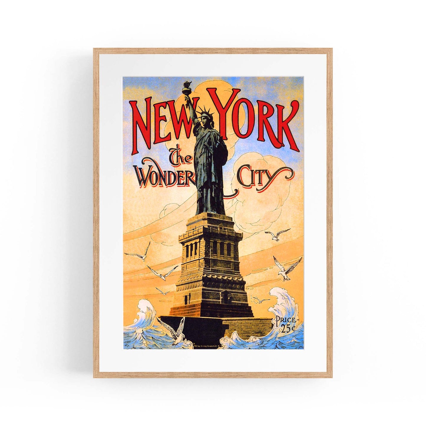 Statue of Liberty, New York Vintage Advert Wall Art - The Affordable Art Company