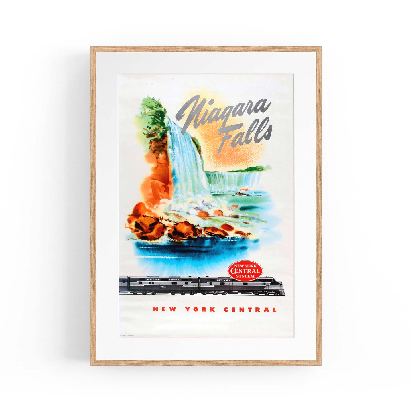 Niagra Falls, New York, USA Vintage Advert Wall Art - The Affordable Art Company