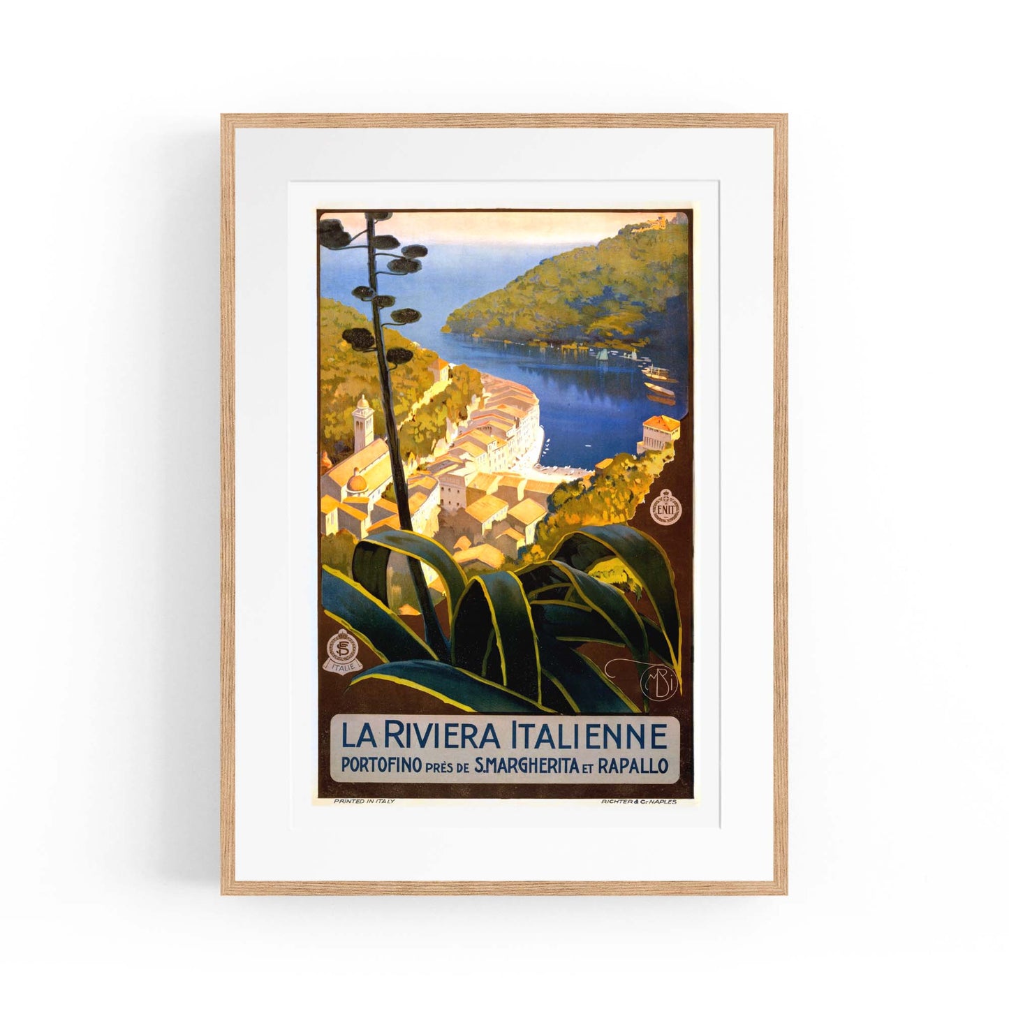 Italian Riviera Vintage Travel Advert Wall Art - The Affordable Art Company