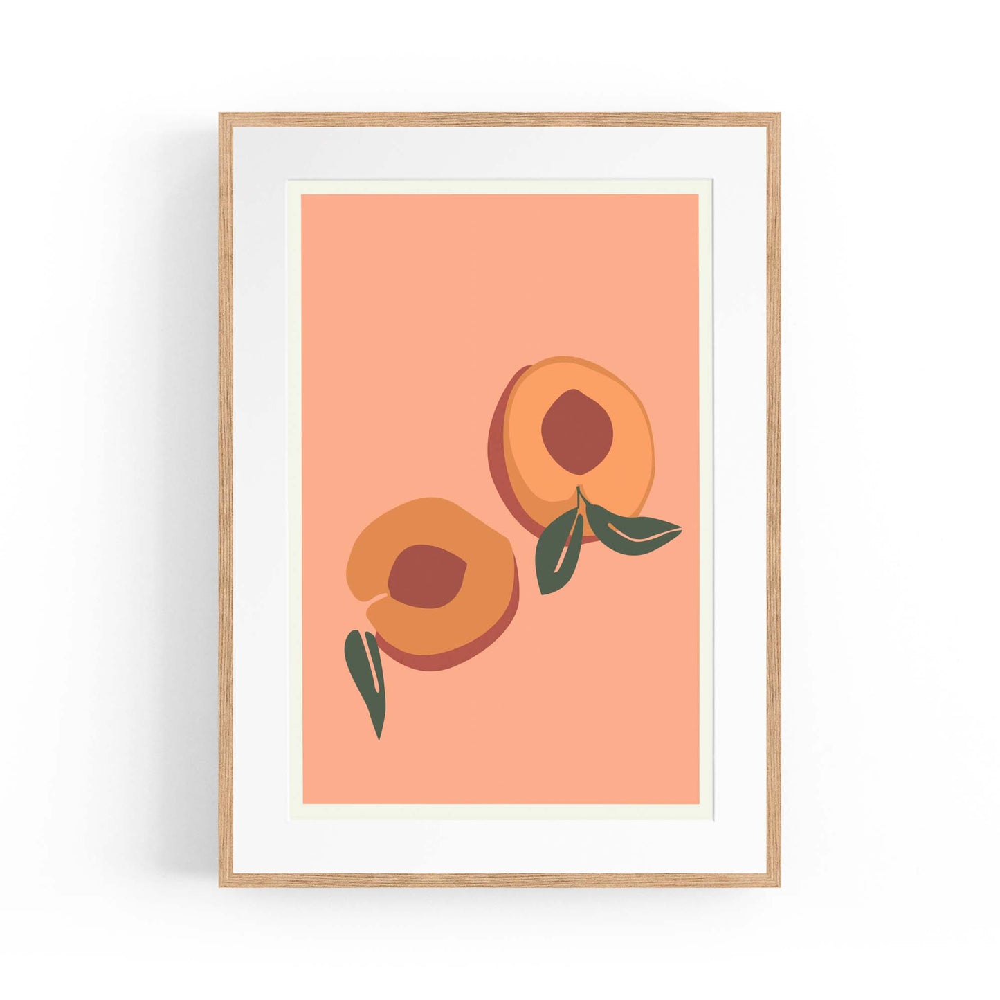 Peach Abstract Shape Minimal Design Wall Art - The Affordable Art Company