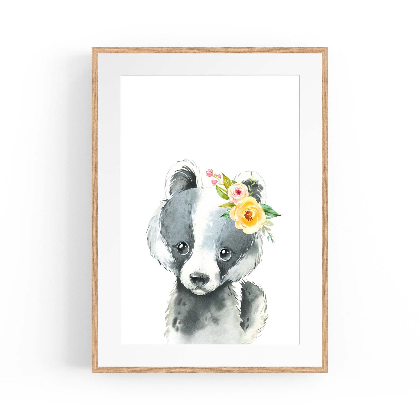 Cute Baby Badger Nursery Animal Gift Wall Art - The Affordable Art Company