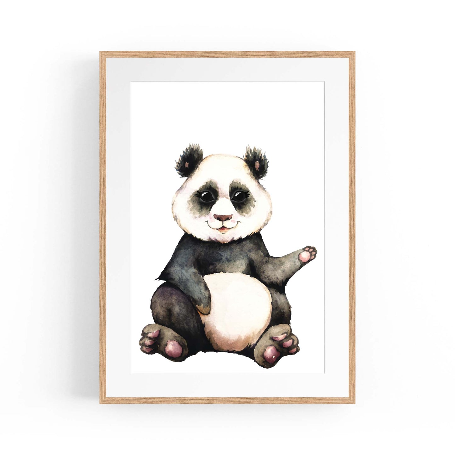 Cartoon Panda Cute Nursery Baby Animal Art - The Affordable Art Company