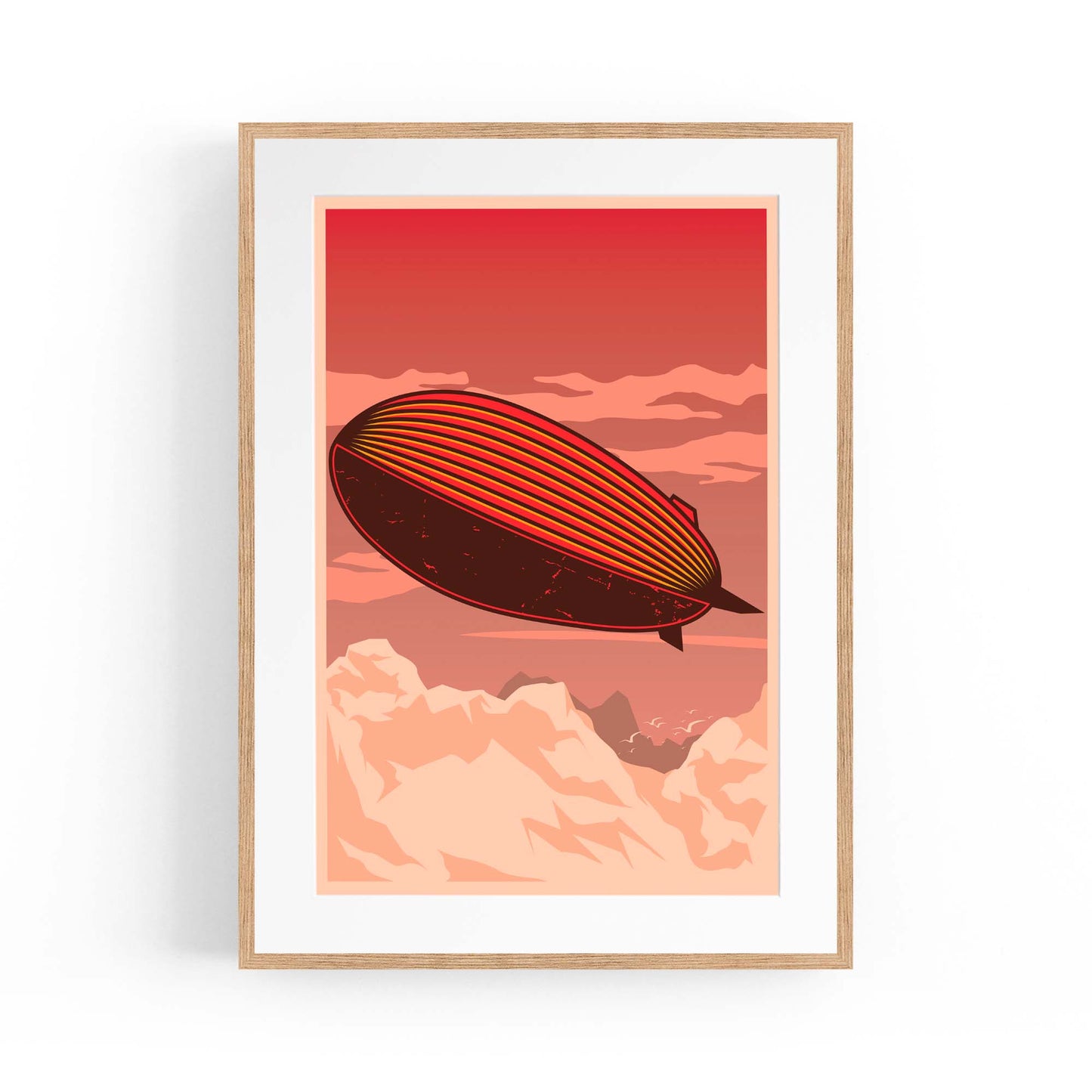 Art Deco Airship Vintage Retro New York Wall Art - The Affordable Art Company