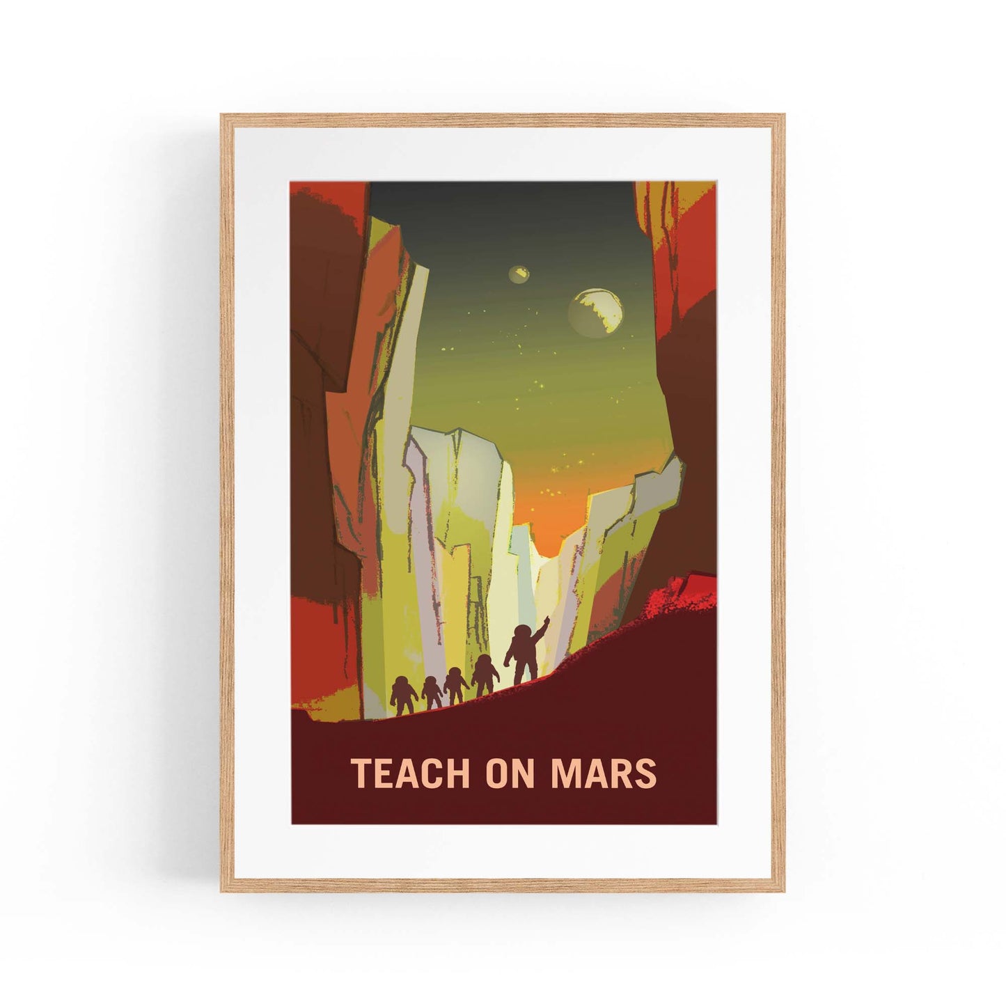 Retro Mars NASA Boys Bedroom Science Wall Art - The Affordable Art Company