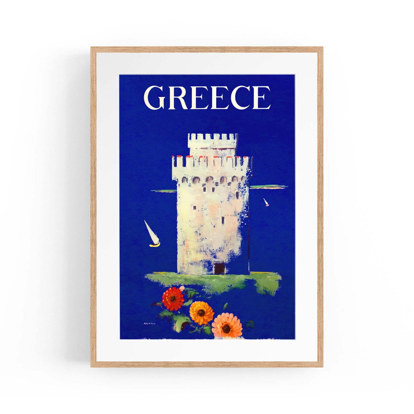 Thessaloniki Greece Vintage Travel Advert Wall Art - The Affordable Art Company