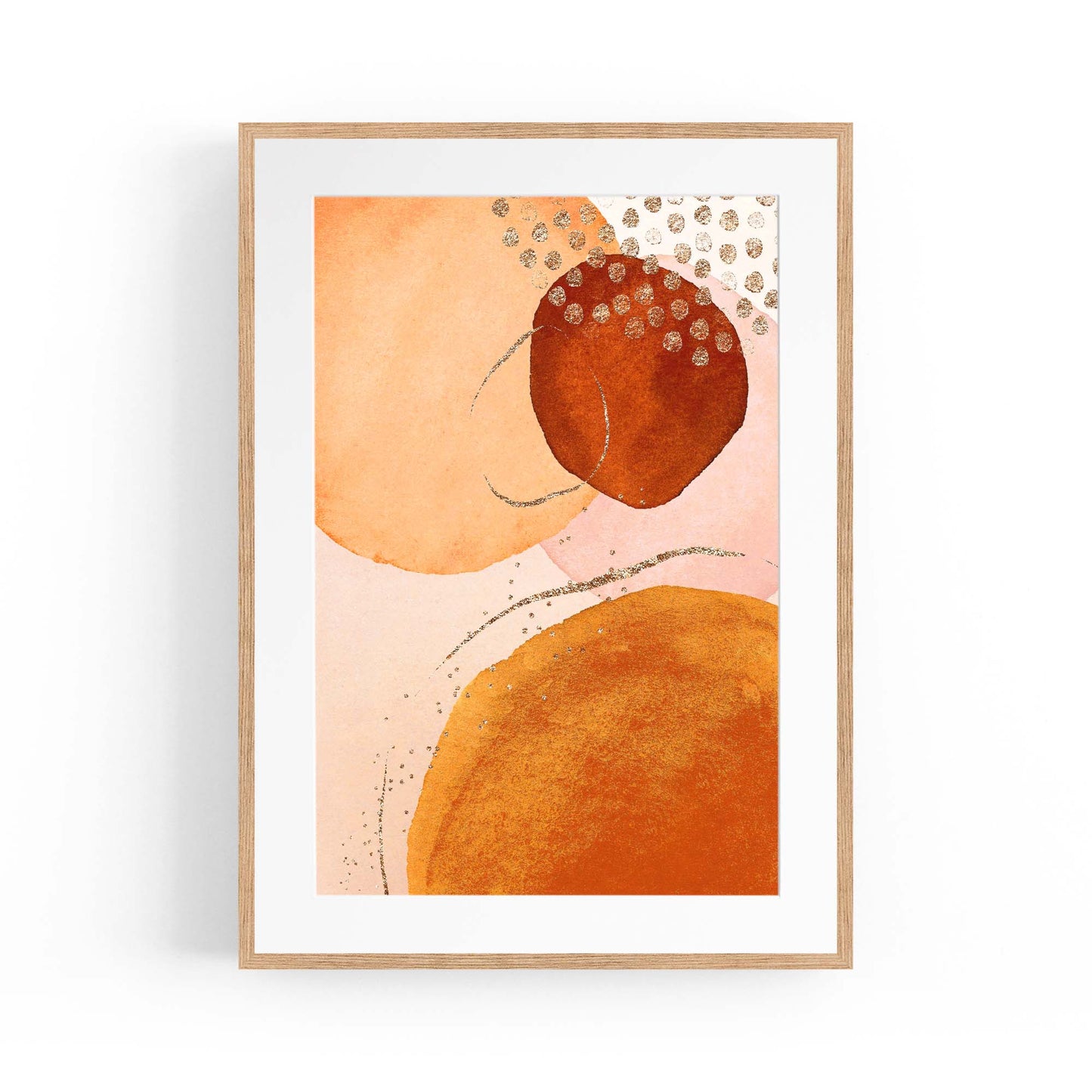 Abstract Modern Watercolour Shapes Painting Wall Art #1 - The Affordable Art Company