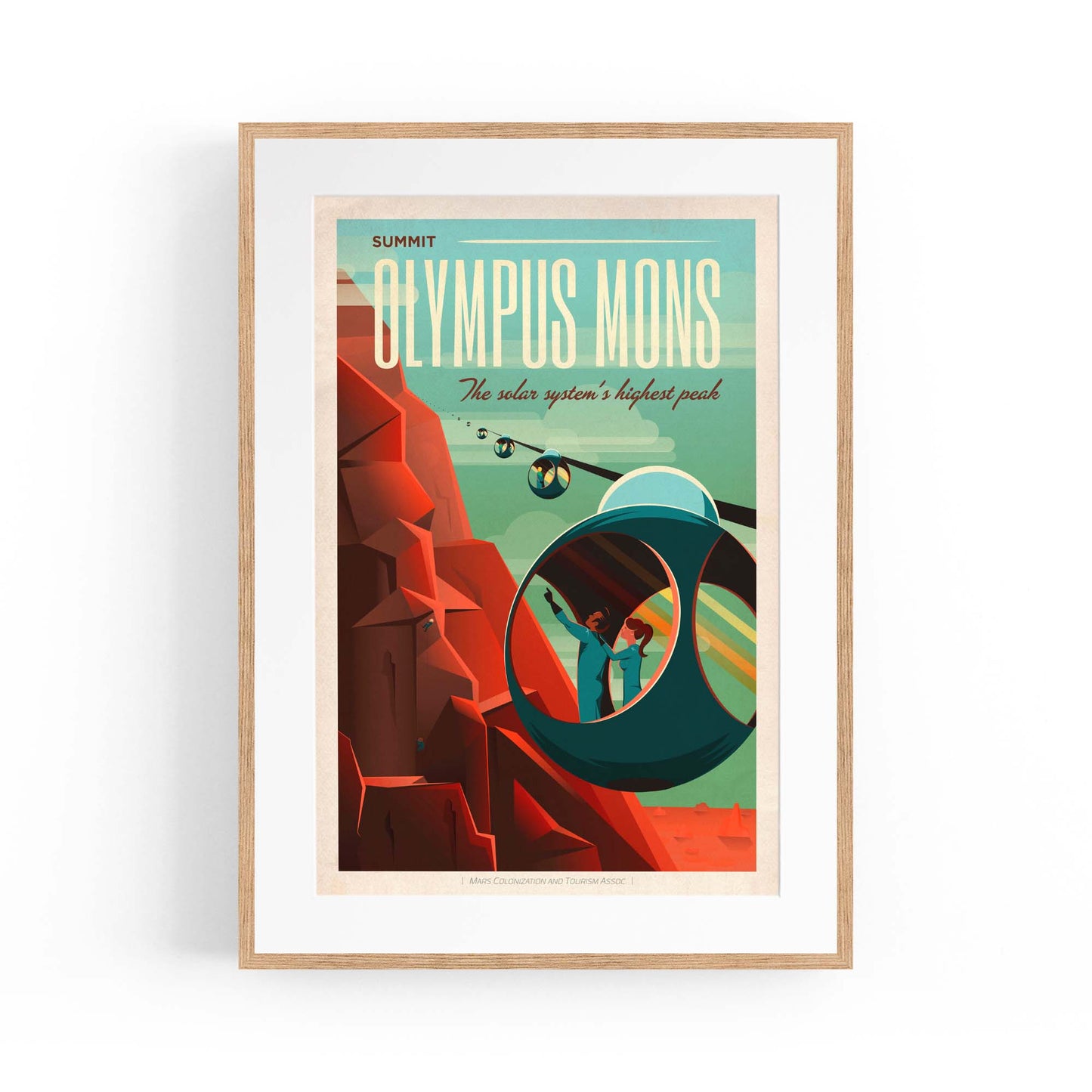 Retro Olympus Mons Space NASA Science Wall Art - The Affordable Art Company