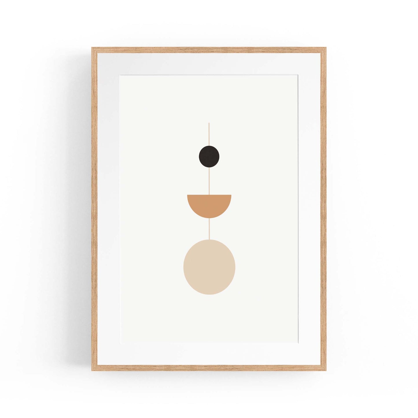 Minimal Pastel Abstract Retro Shapes Wall Art #3 - The Affordable Art Company