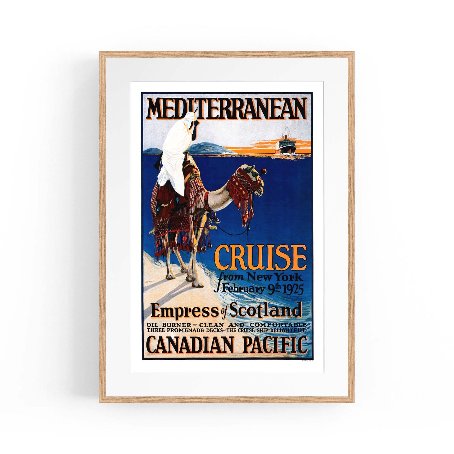 Canadian Pacific Vintage Shipping Advert Wall Art #9 - The Affordable Art Company