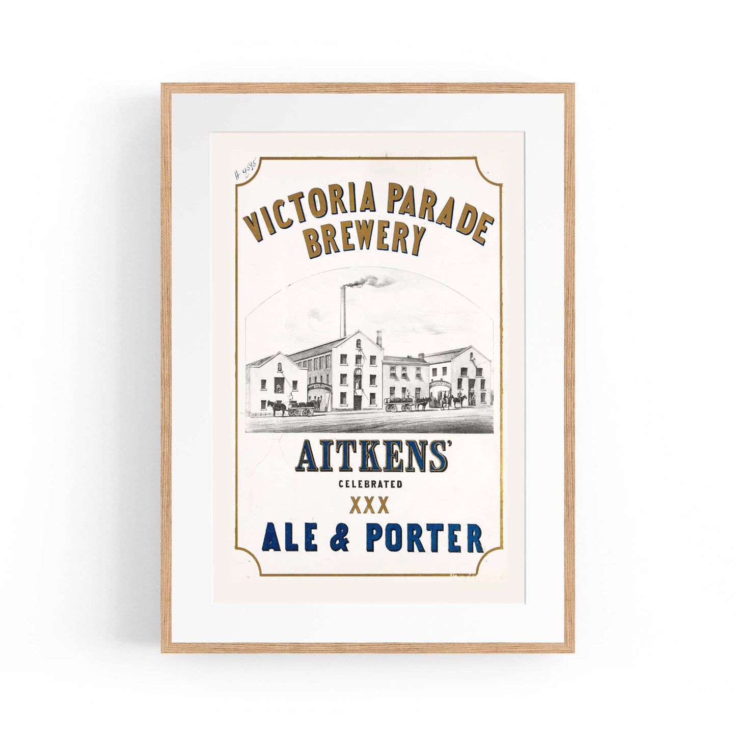 Victoria Parade Brewery Melbourne Vintage Wall Art - The Affordable Art Company