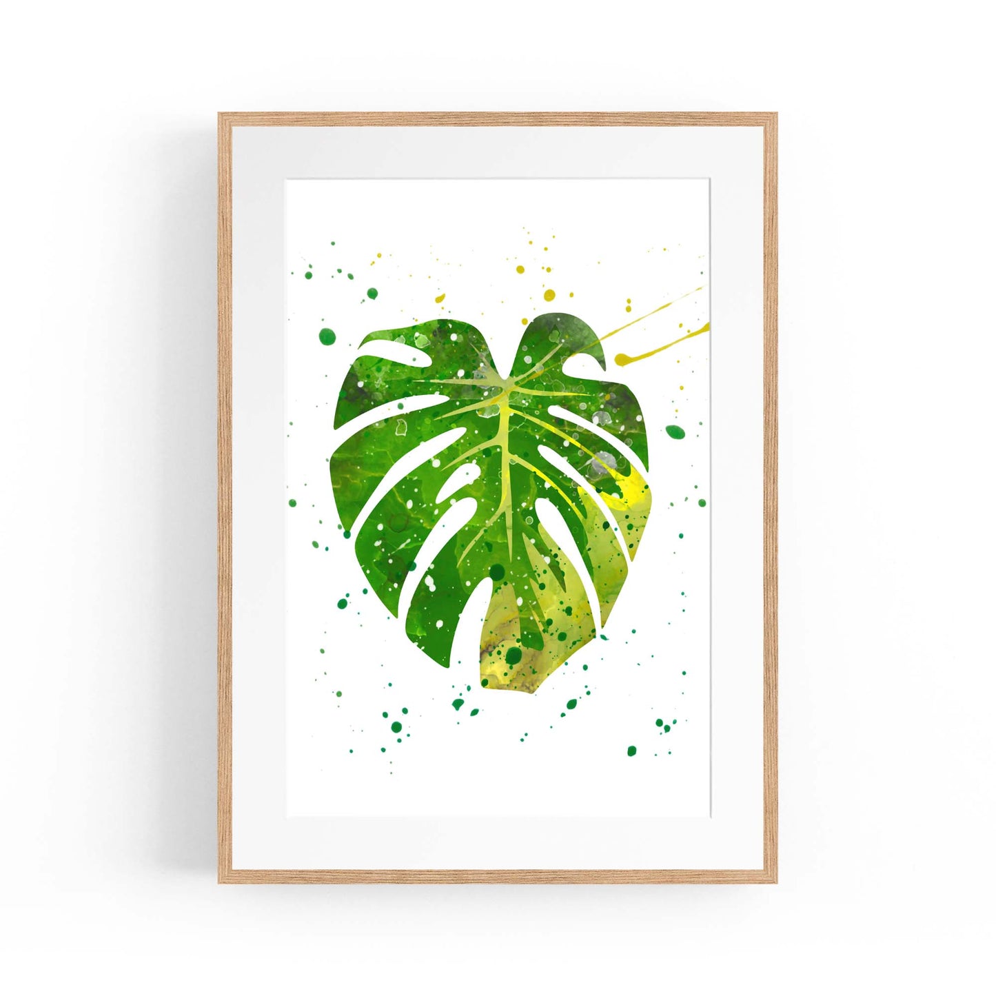 Palm Leaf Tropical Green Minimal Wall Art #2 - The Affordable Art Company