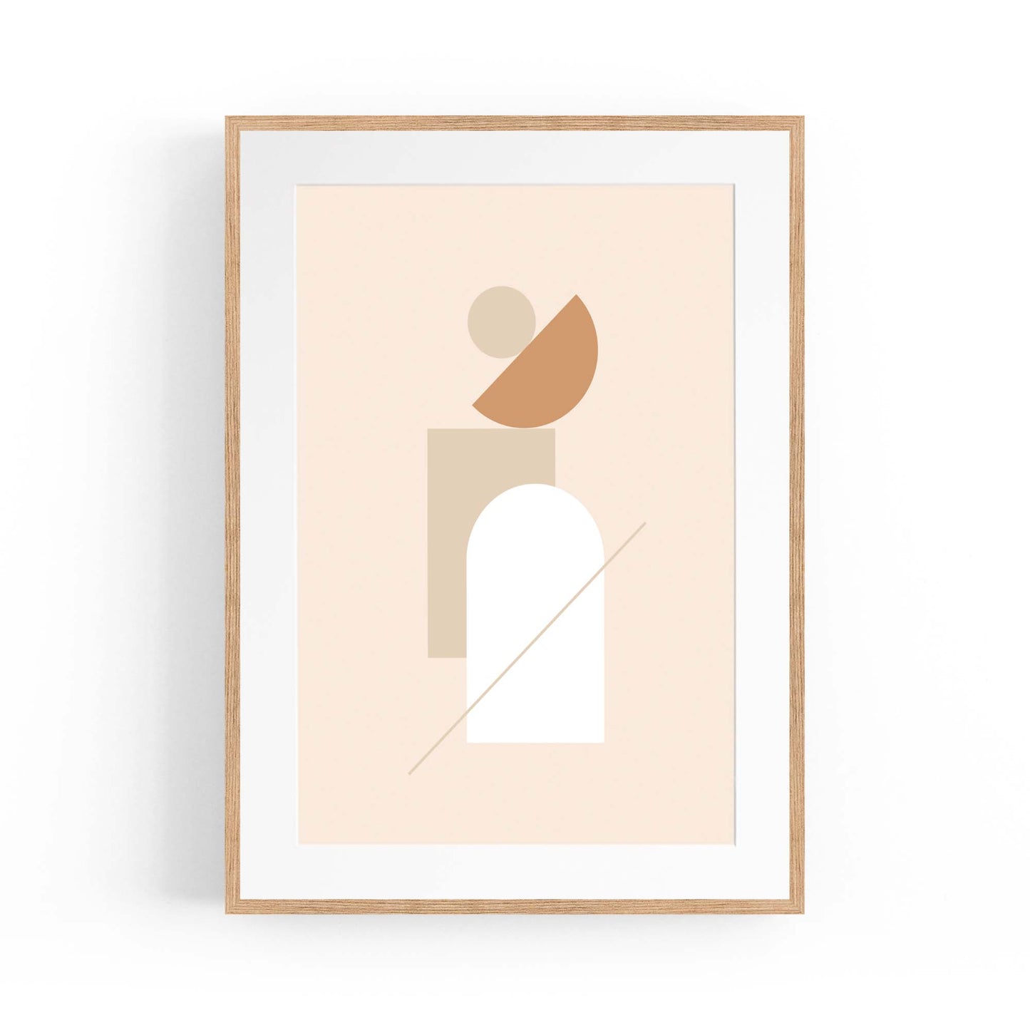 Minimal Pastel Abstract Retro Shapes Wall Art #5 - The Affordable Art Company