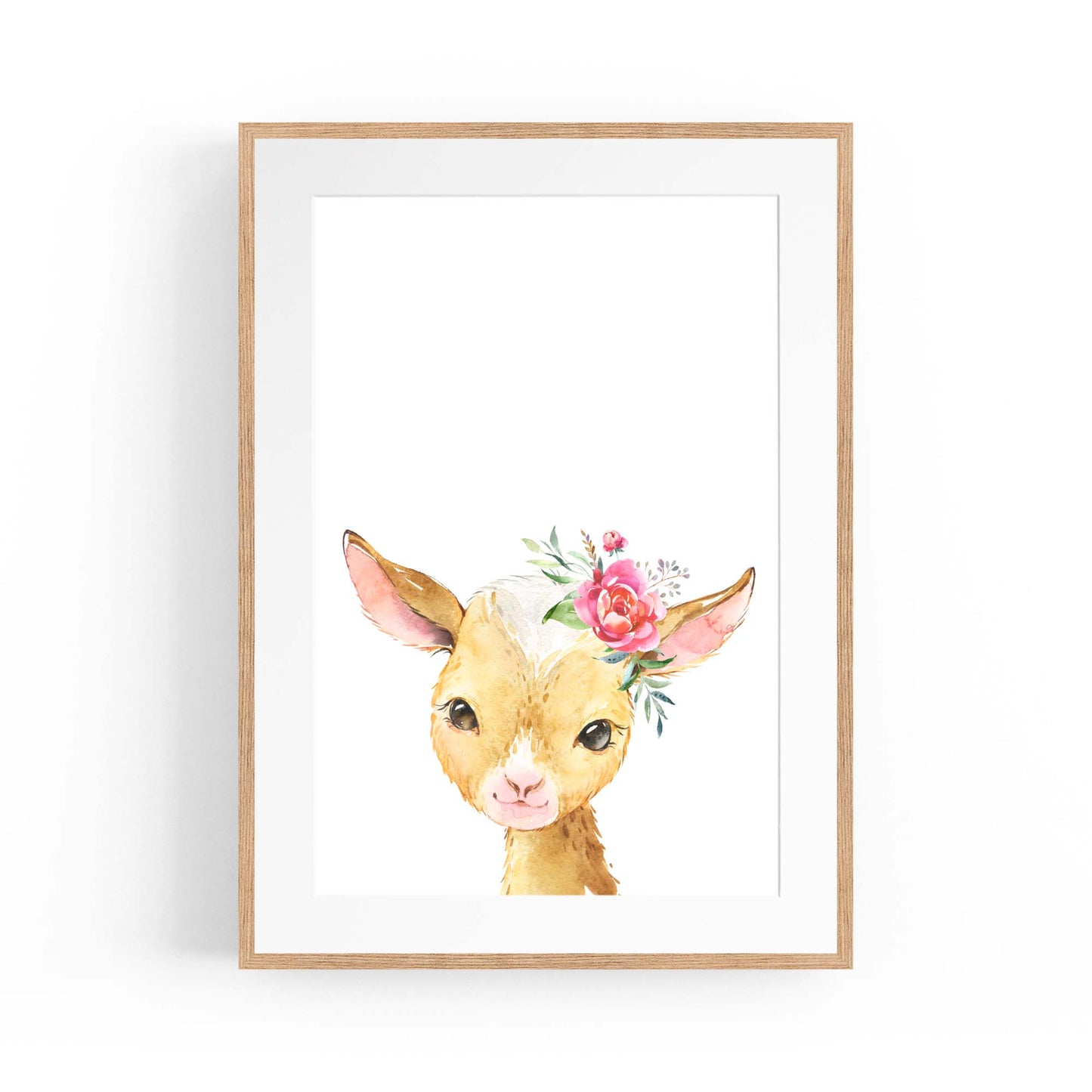 Cute Baby Goat Nursery Animal Gift Wall Art - The Affordable Art Company