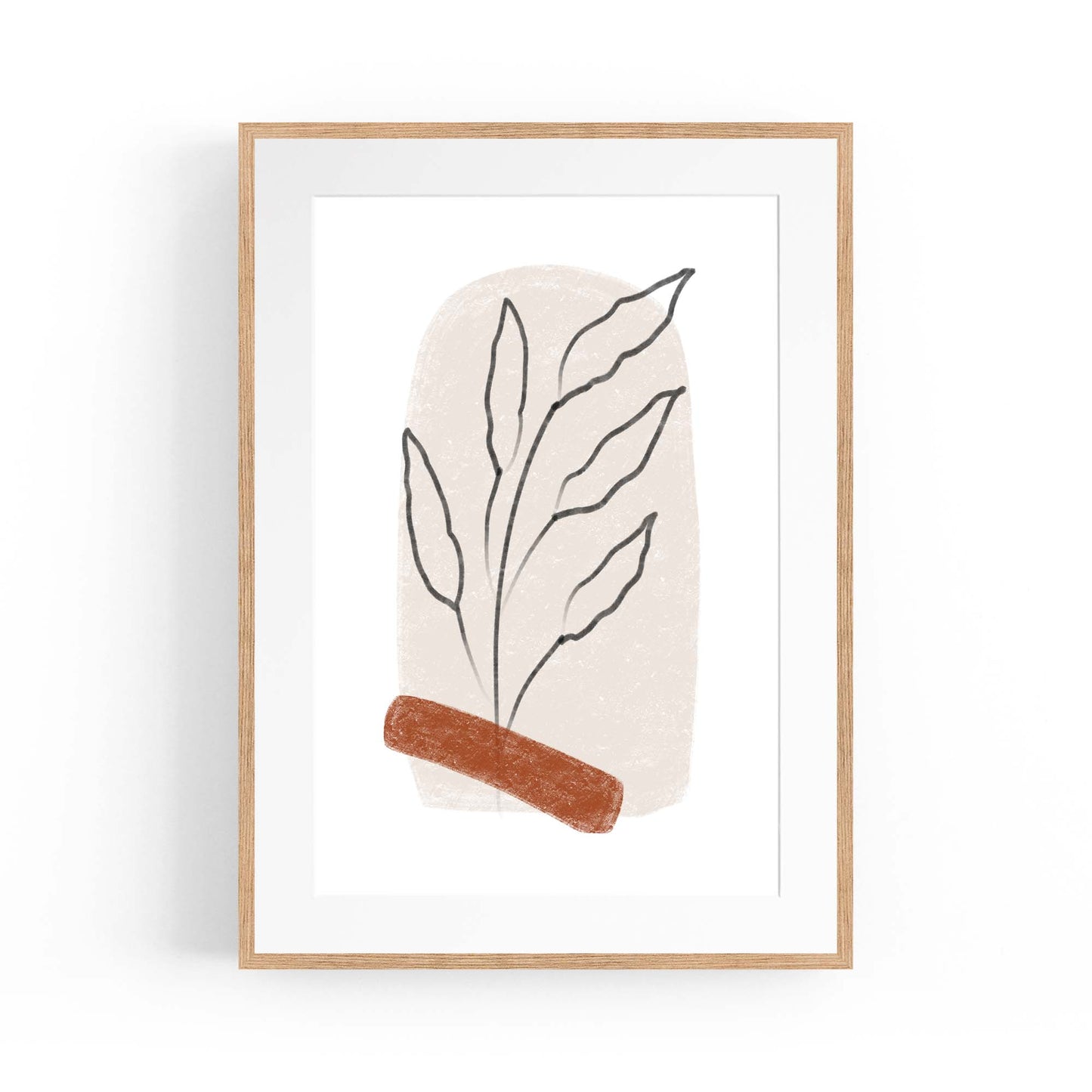 Modern Abstract Shape Minimal Retro Wall Art #6 - The Affordable Art Company