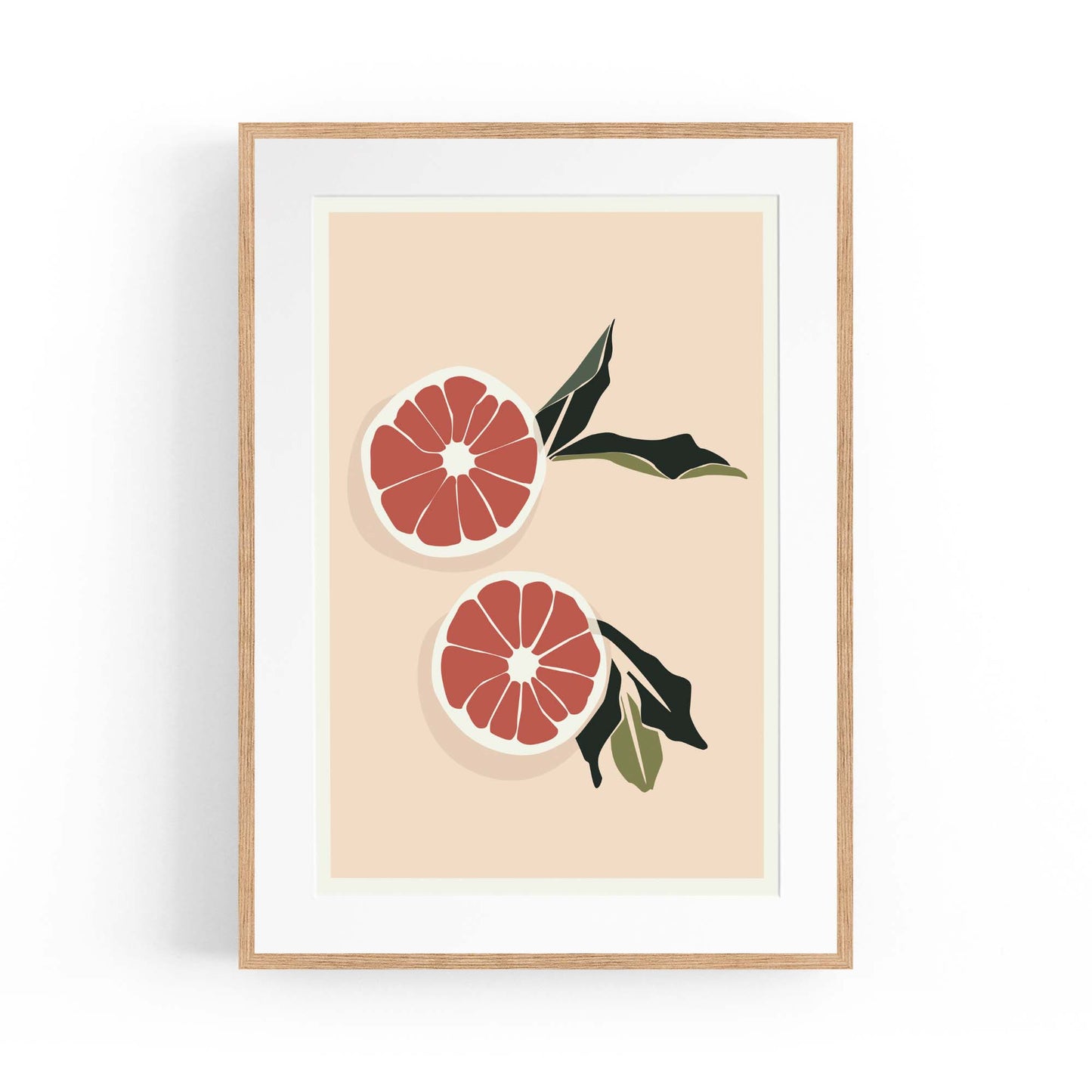 Blood Orange Abstract Retro Fruit Kitchen Wall Art #2 - The Affordable Art Company