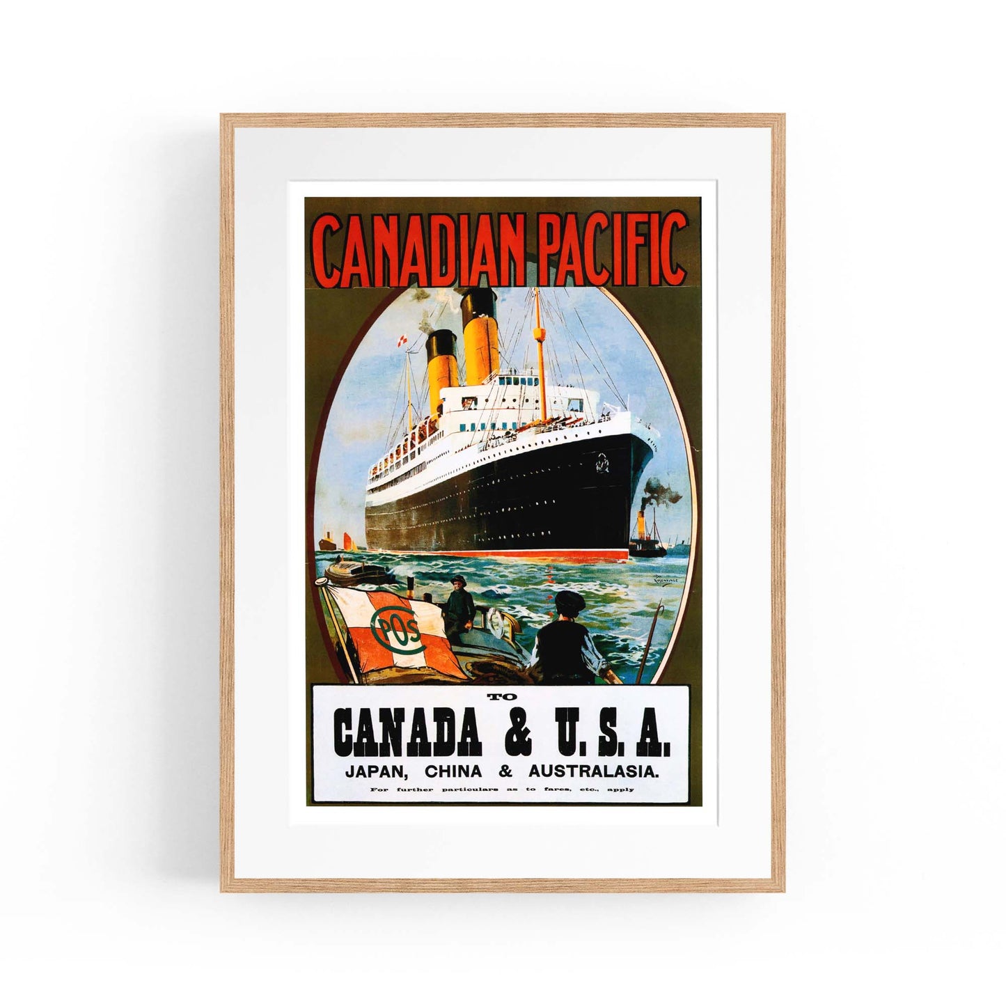 Canadian Pacific Vintage Shipping Advert Wall Art #2 - The Affordable Art Company