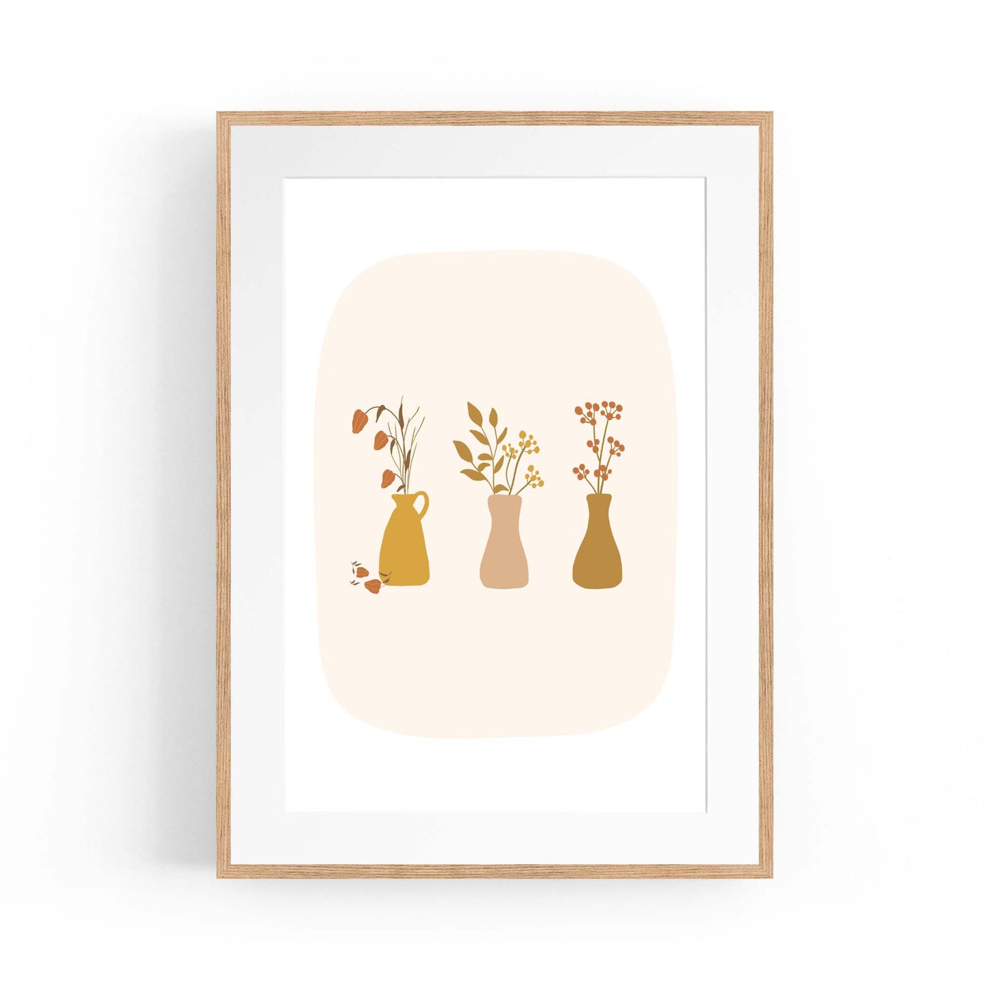 Plant Collection Retro Kitchen Cafe Artwork Wall Art - The Affordable Art Company