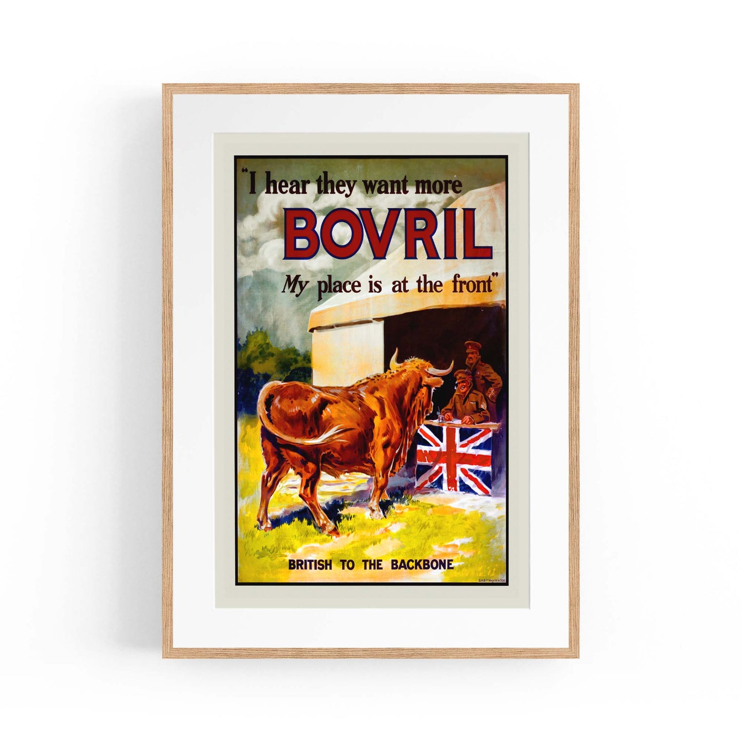 British Bovril Vintage War Advert Wall Art - The Affordable Art Company