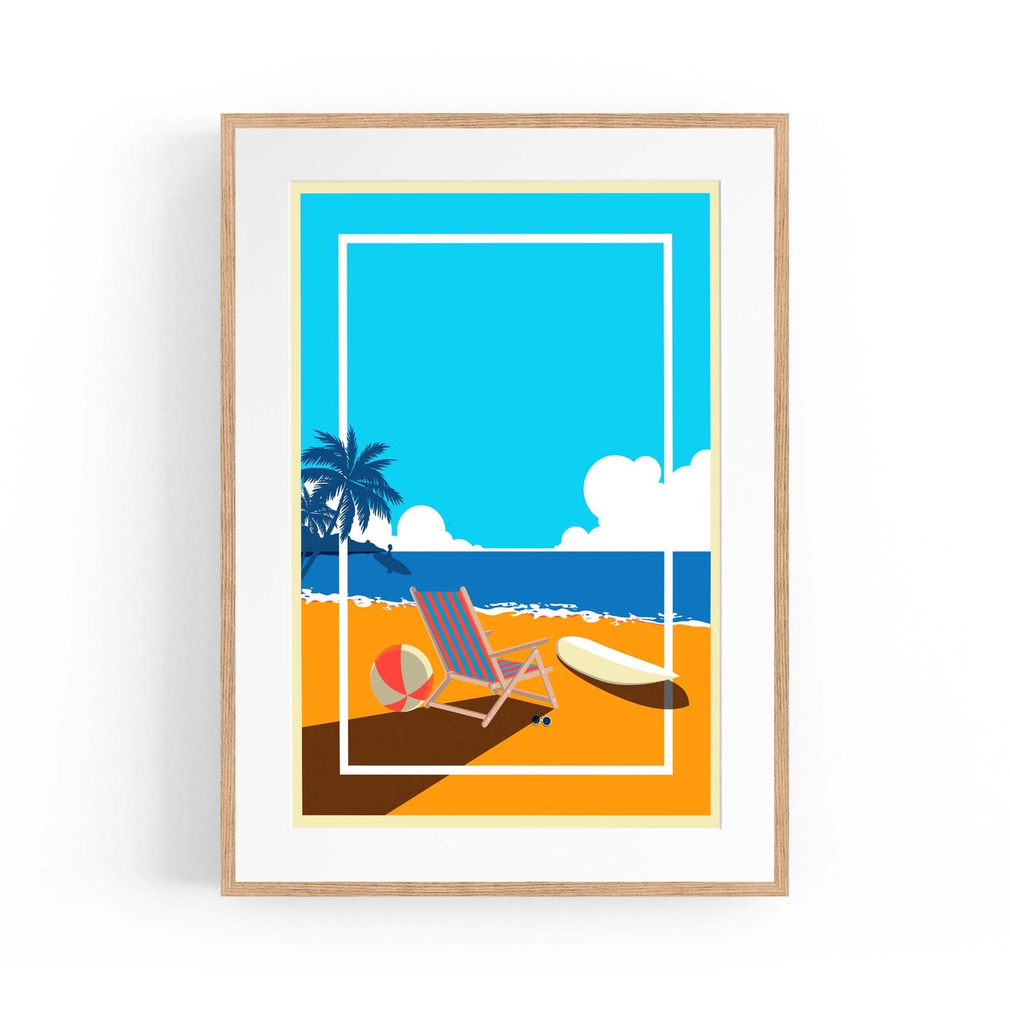 Retro Beach Summer Fashion Fun Glamour Wall Art #5 - The Affordable Art Company