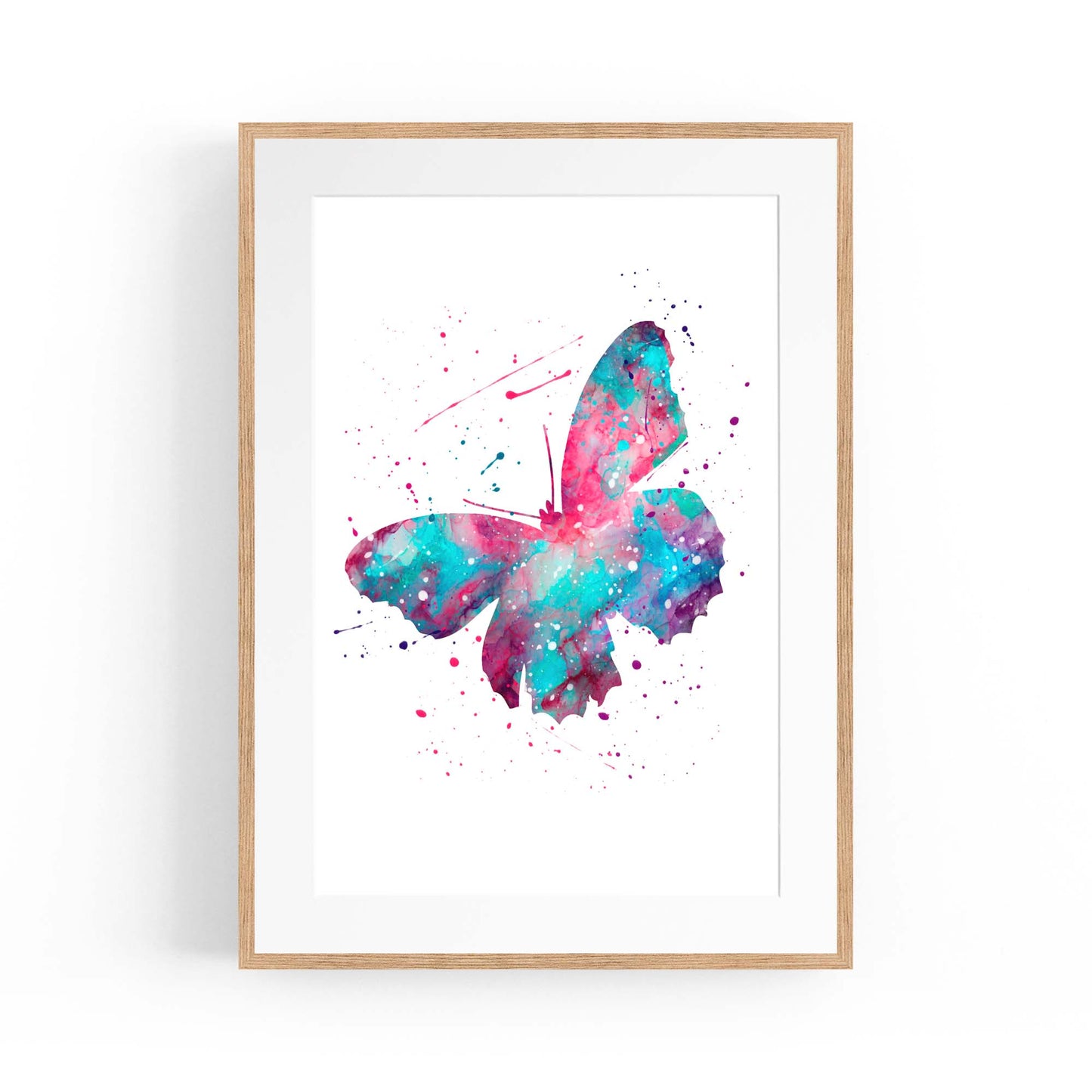 Butterfly Cute Nursery Baby Toddler Wall Art #2 - The Affordable Art Company