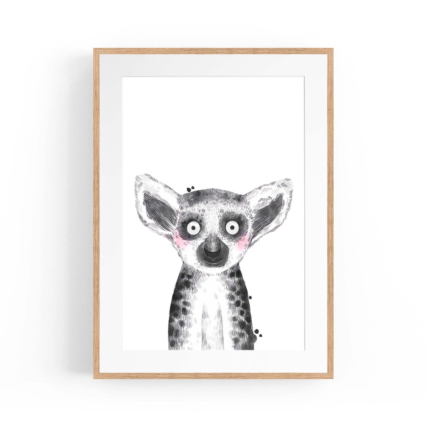 Cute Blushing Baby Possum Nursery Animal Wall Art - The Affordable Art Company