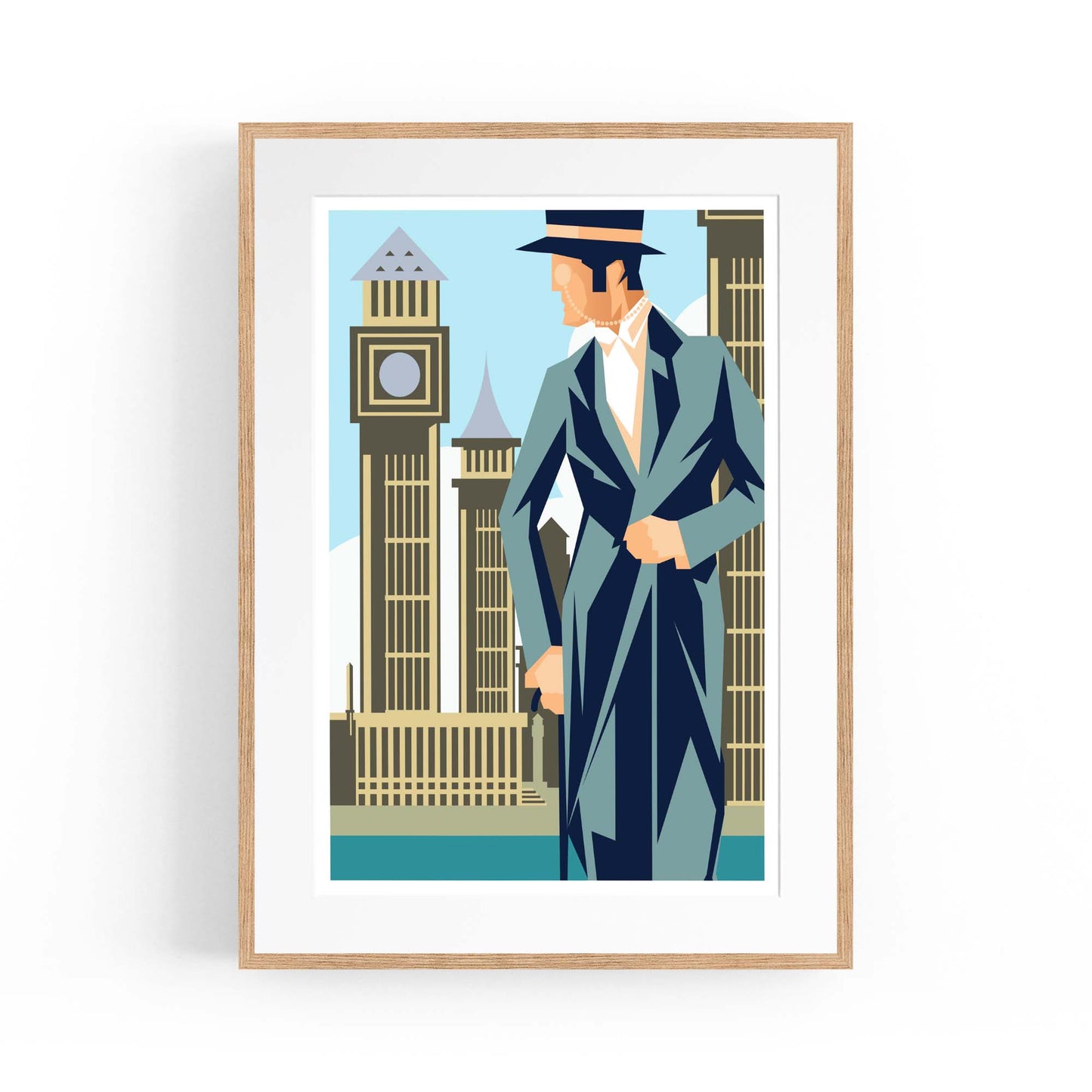 Retro London England Travel Wall Art - The Affordable Art Company