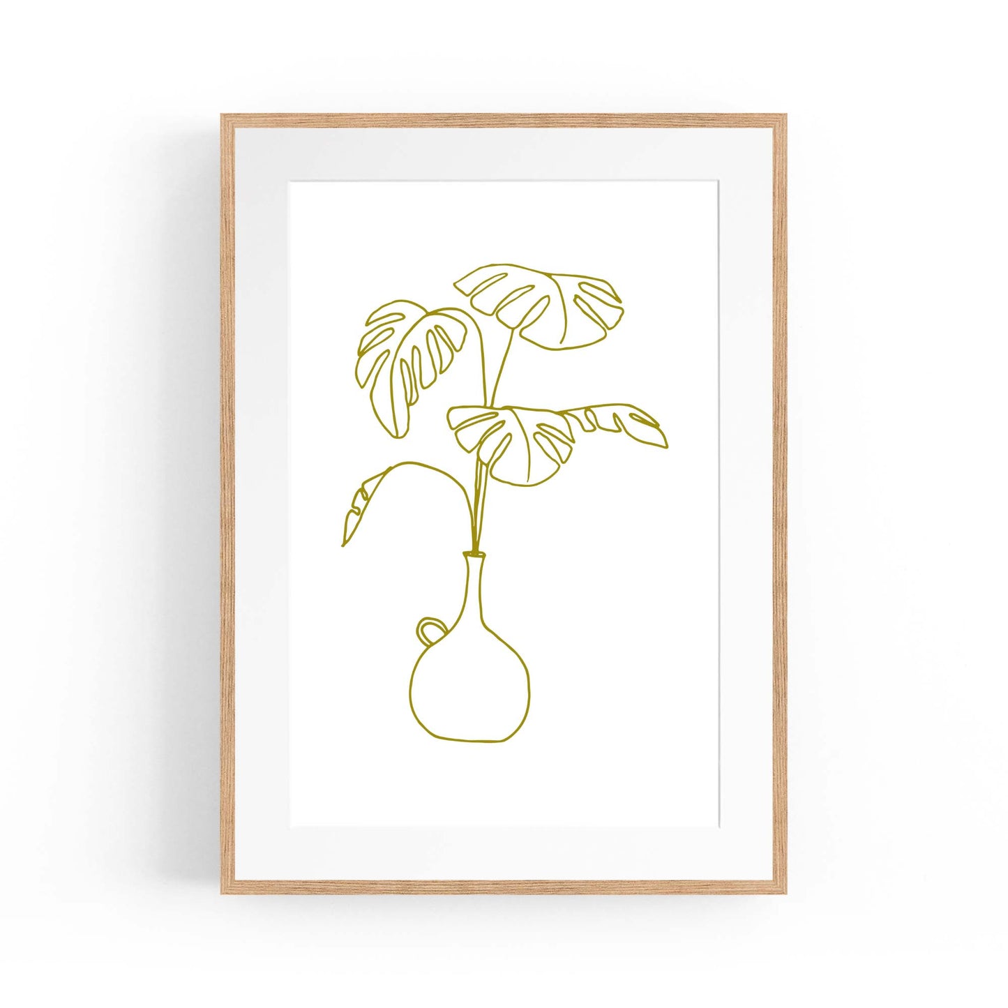 Abstract House Plant Minimal Living Room Wall Art #14 - The Affordable Art Company