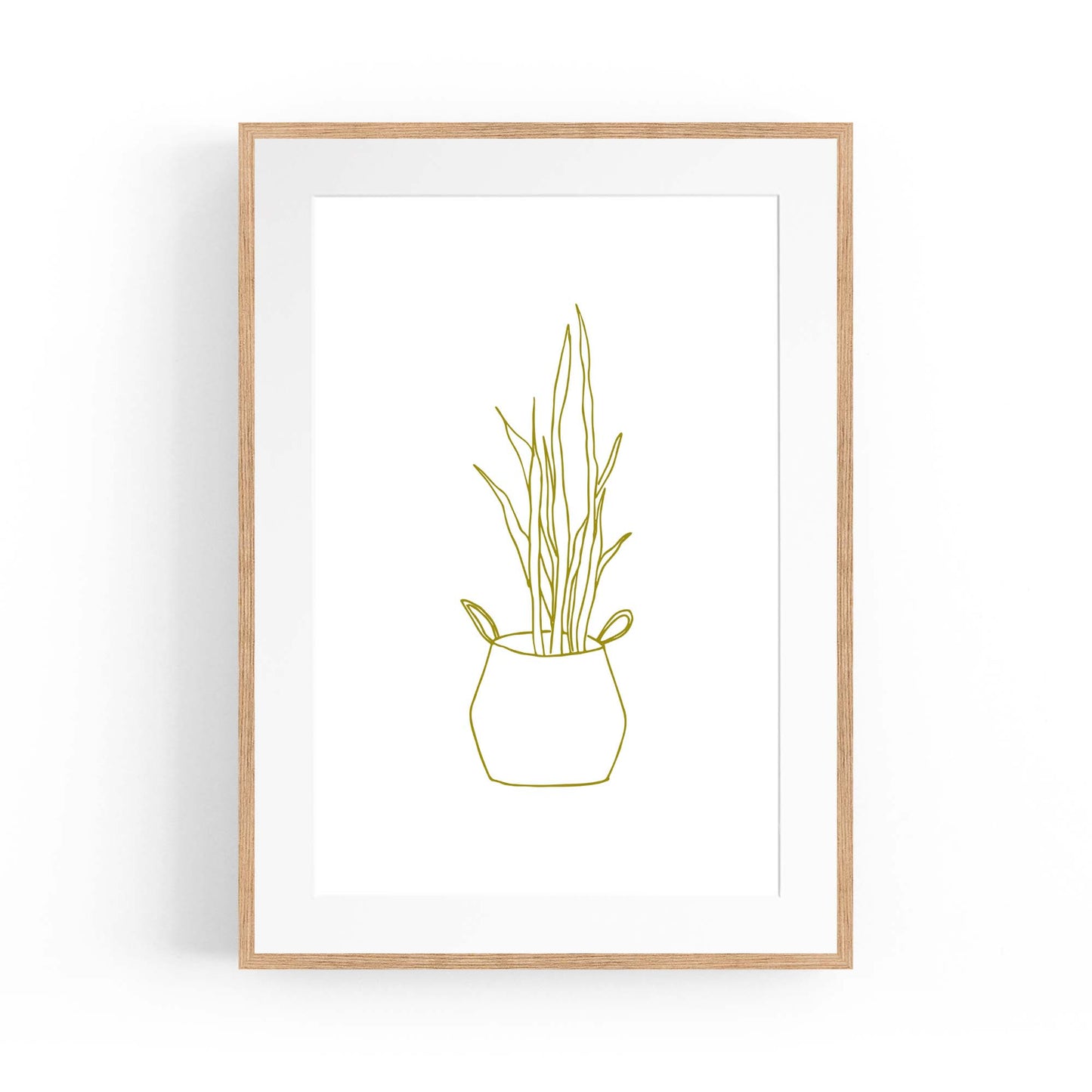 Abstract House Plant Minimal Living Room Wall Art #30 - The Affordable Art Company