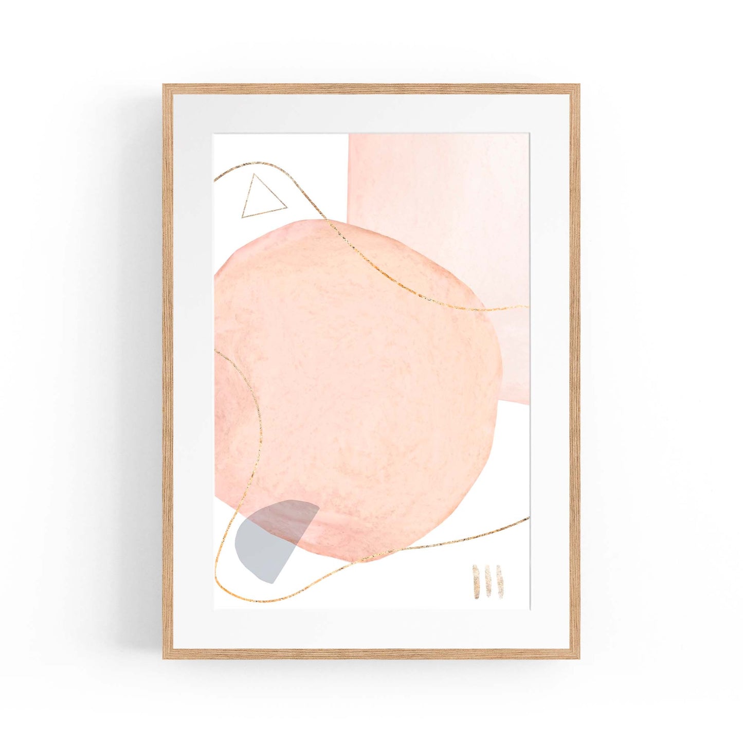 Minimal Pastel Abstract Retro Painting Wall Art #1 - The Affordable Art Company