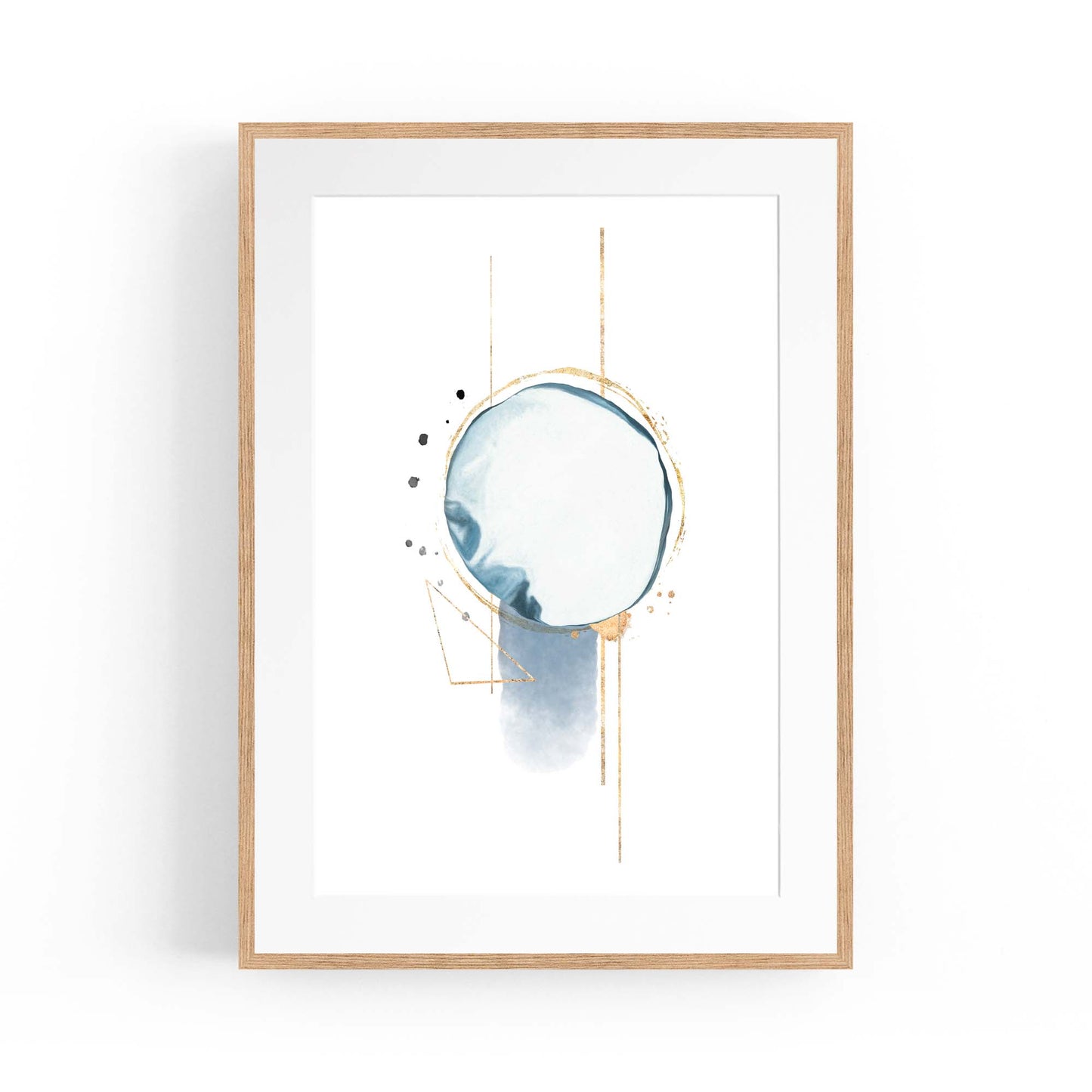 Blue Abstract Painting Minimal Modern Wall Art #2 - The Affordable Art Company