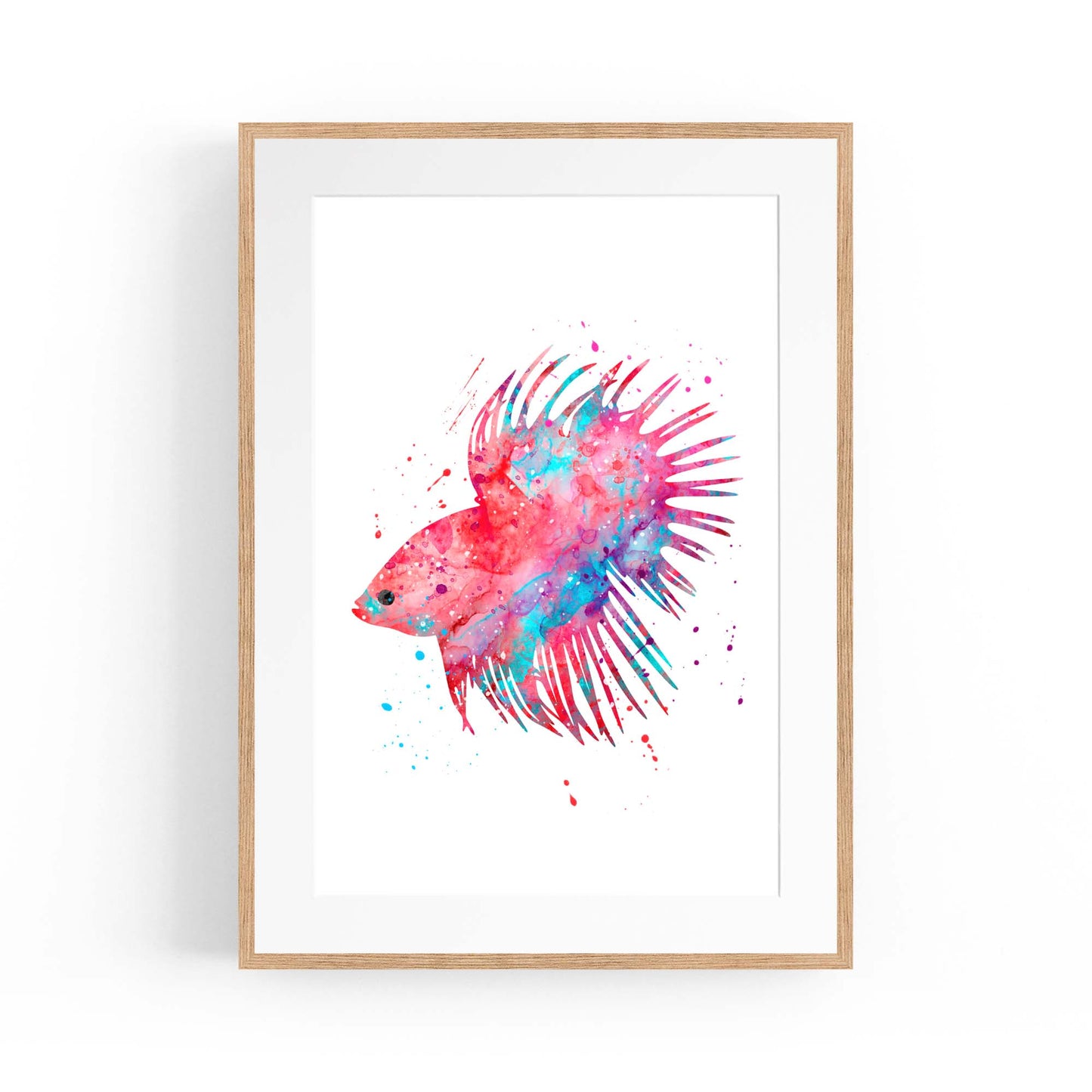Cute Clown Fish Painting Nursery Sealife Wall Art - The Affordable Art Company