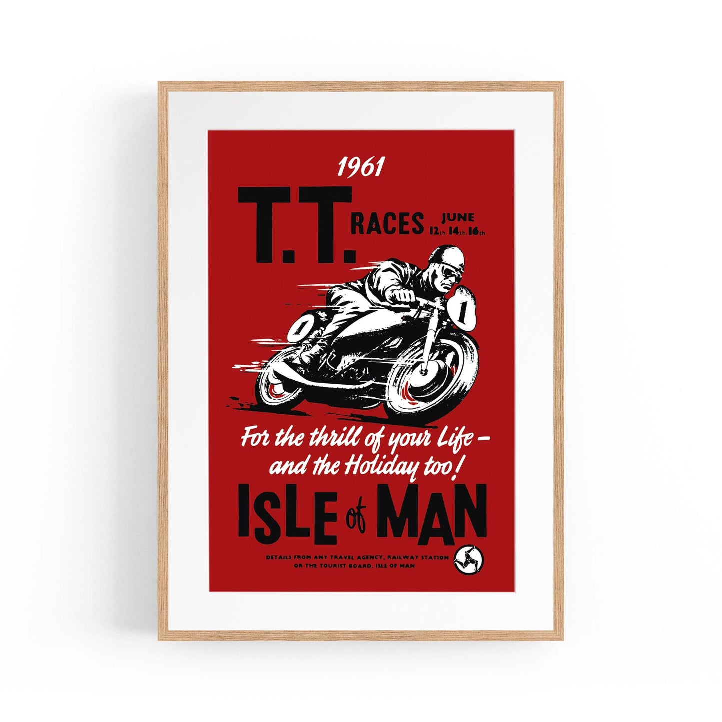 Motorcycle Vintage Man Cave Garage Wall Art - The Affordable Art Company