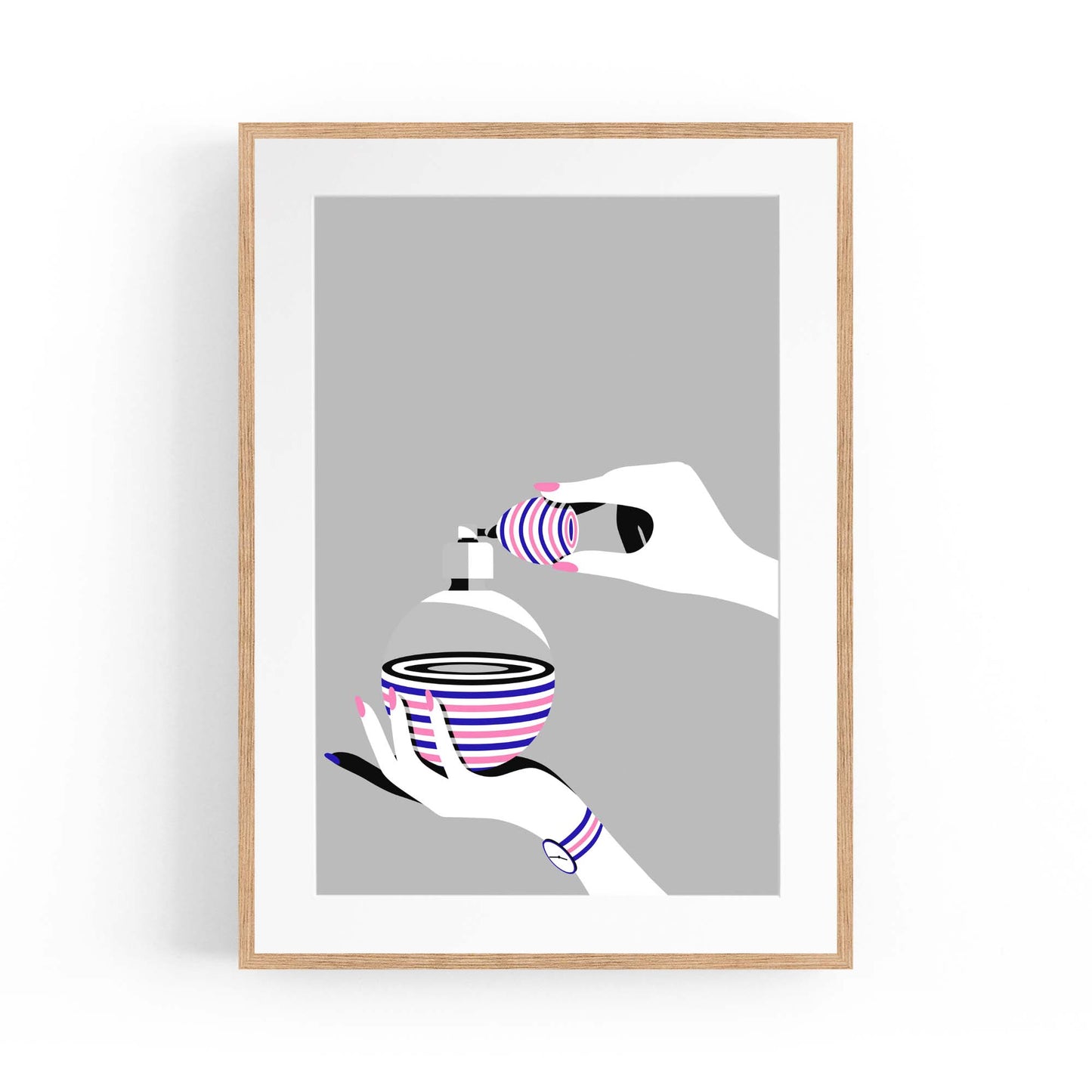 Retro Perfume Bottle Fashion Bedroom Wall Art #1 - The Affordable Art Company